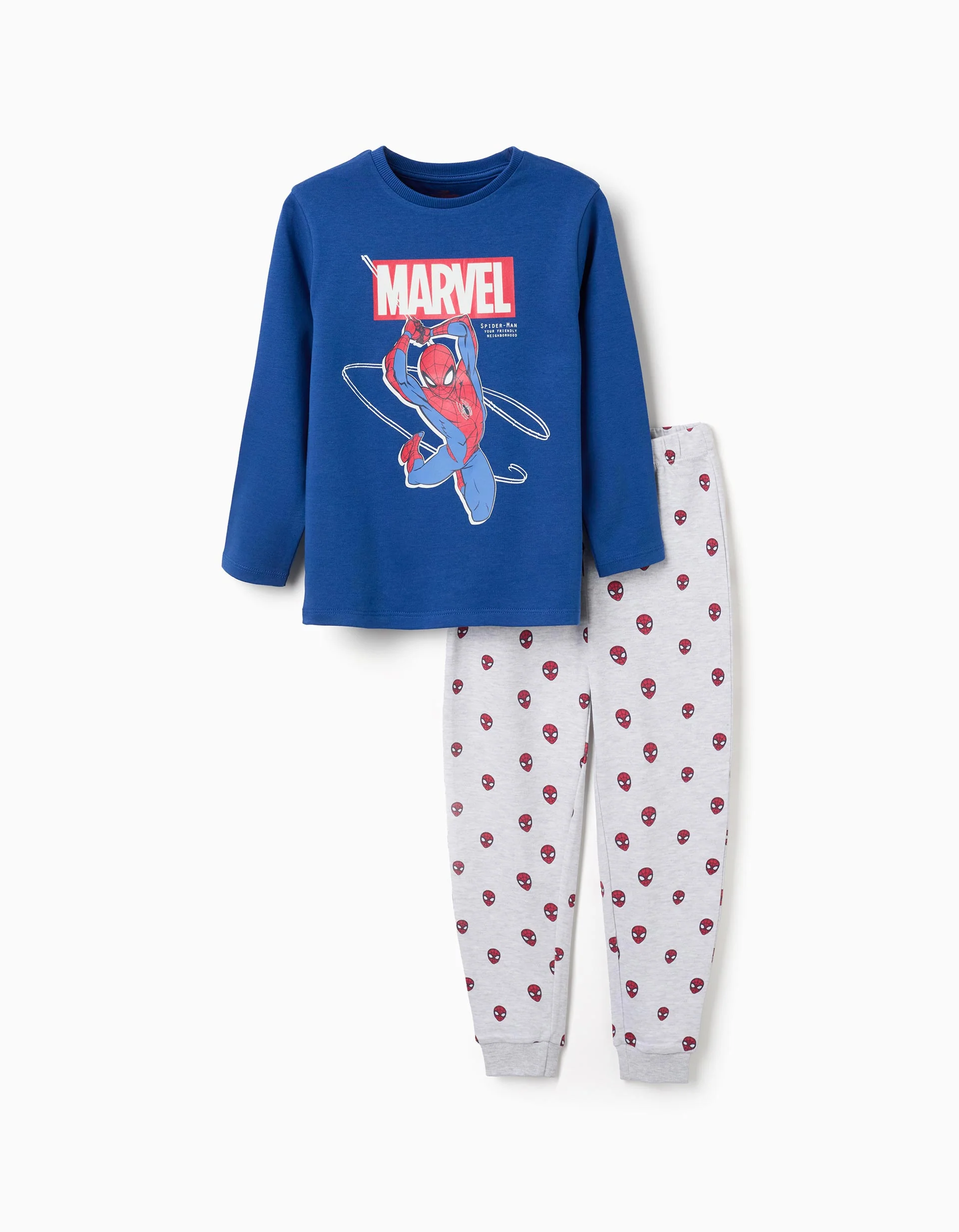 Long sleeve glow-in-the-dark pyjamas with Spider-Man for boys, blue/grey - Image 2