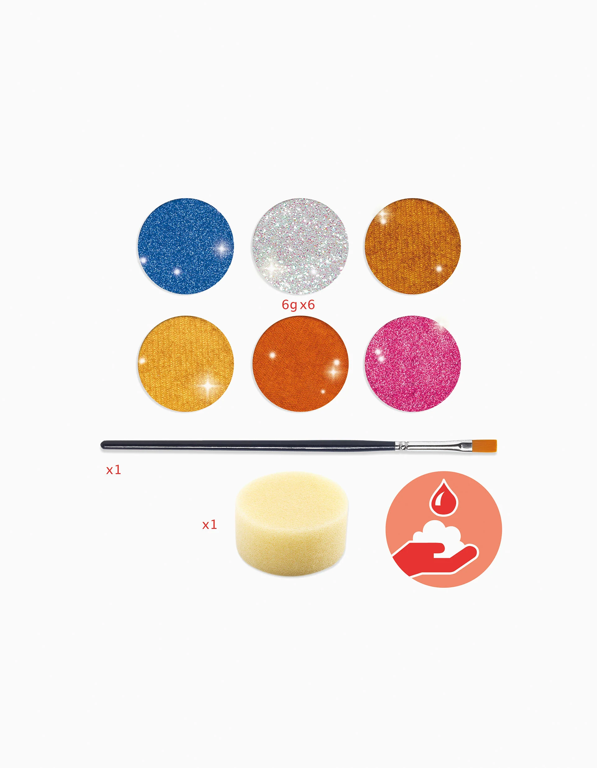 Make-Up Set Metalic 6 Colours Djeco 3Y+ - Image 2
