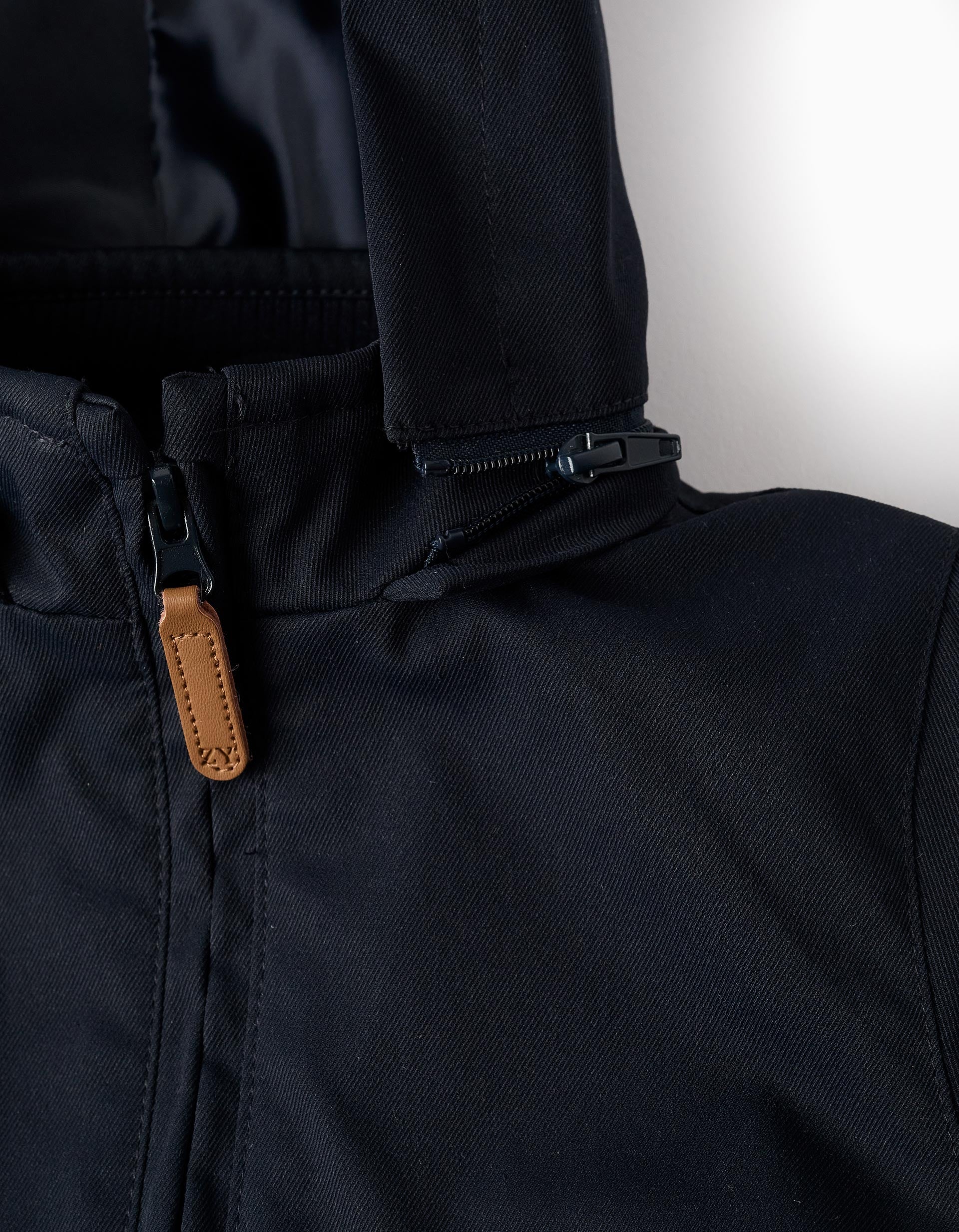 Mid-Season Hooded Jacket with Removable Hood for Baby Boys, Dark Blue - Image 4