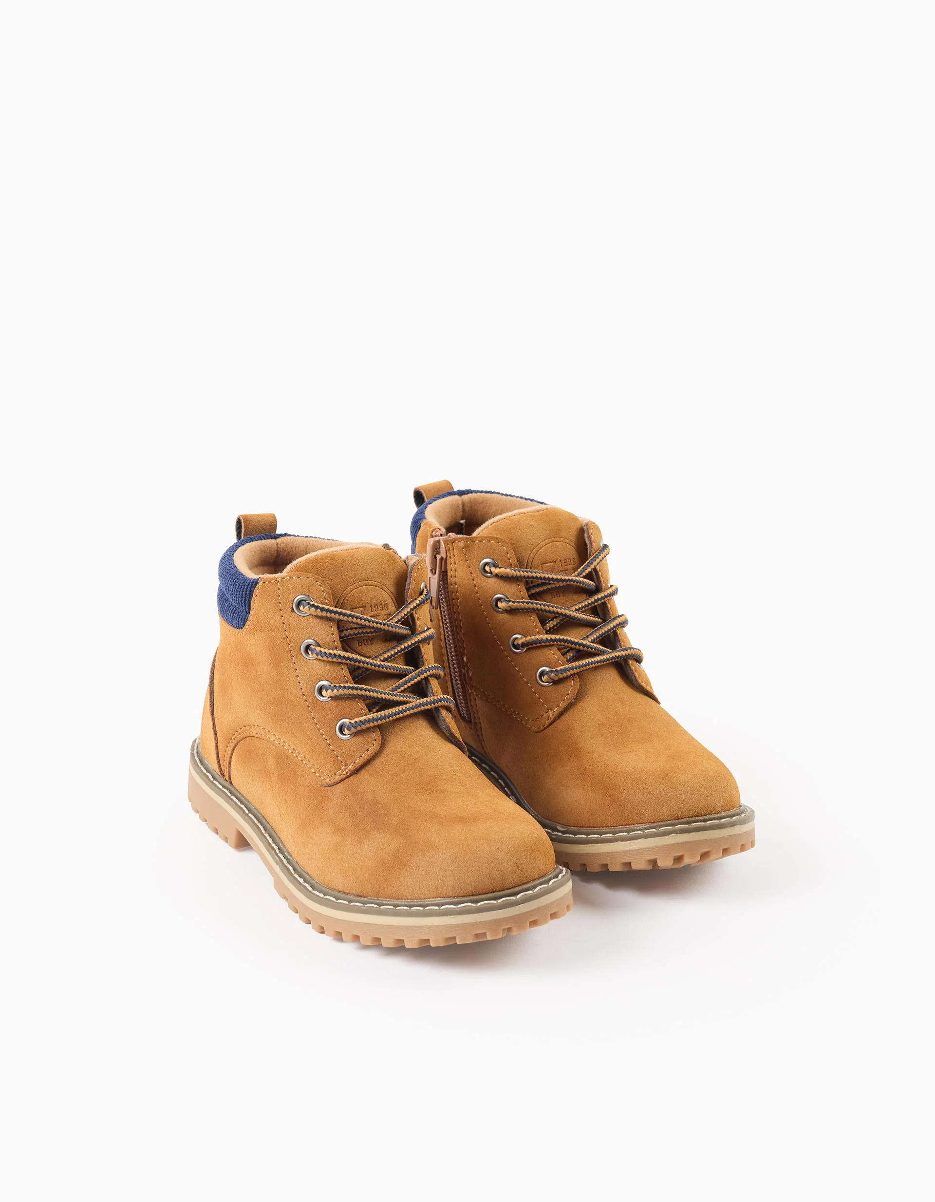 Mountain Boots for Boys 'ZY 96', Camel/Blue - Image 2