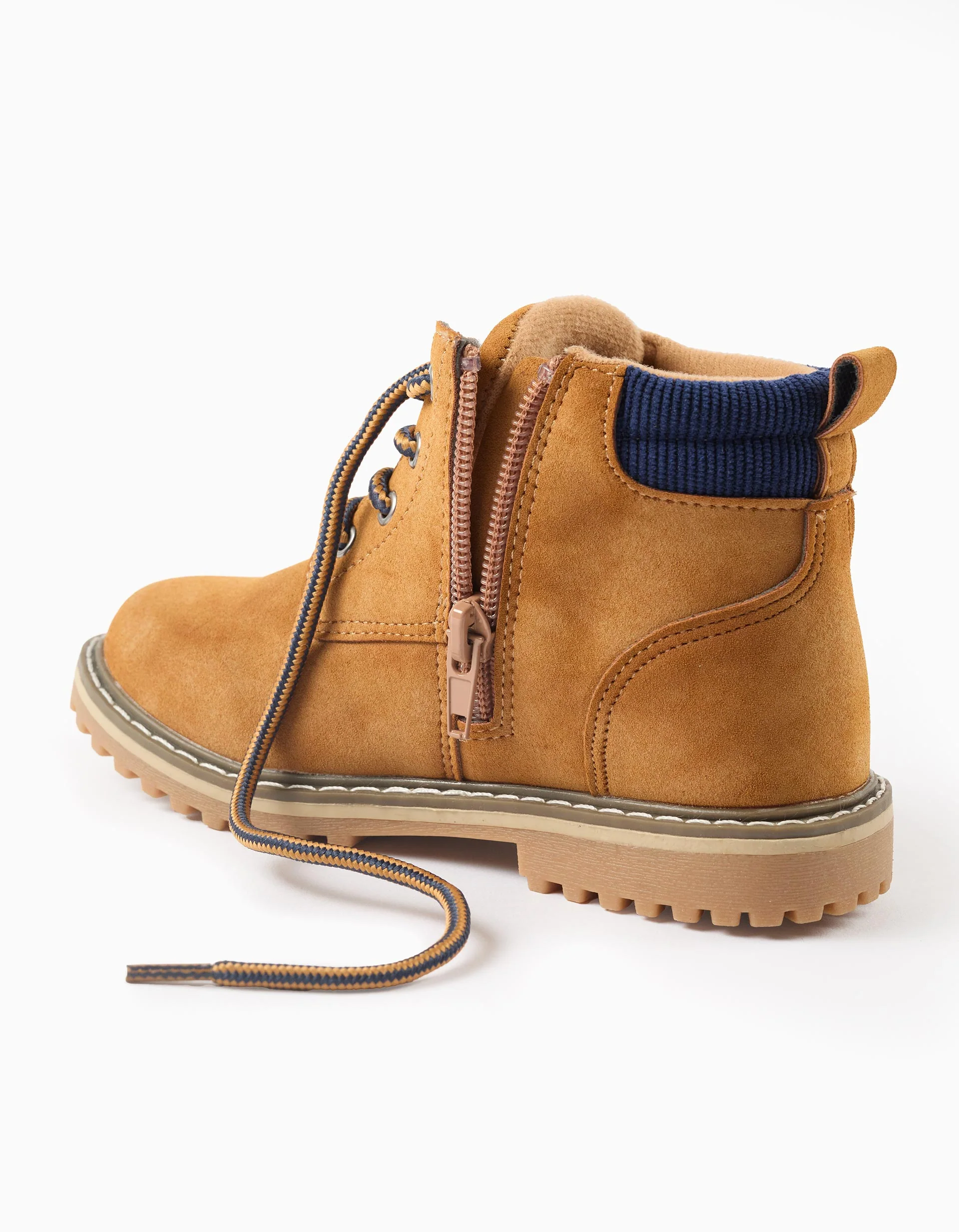 Mountain Boots for Boys 'ZY 96', Camel/Blue - Image 4