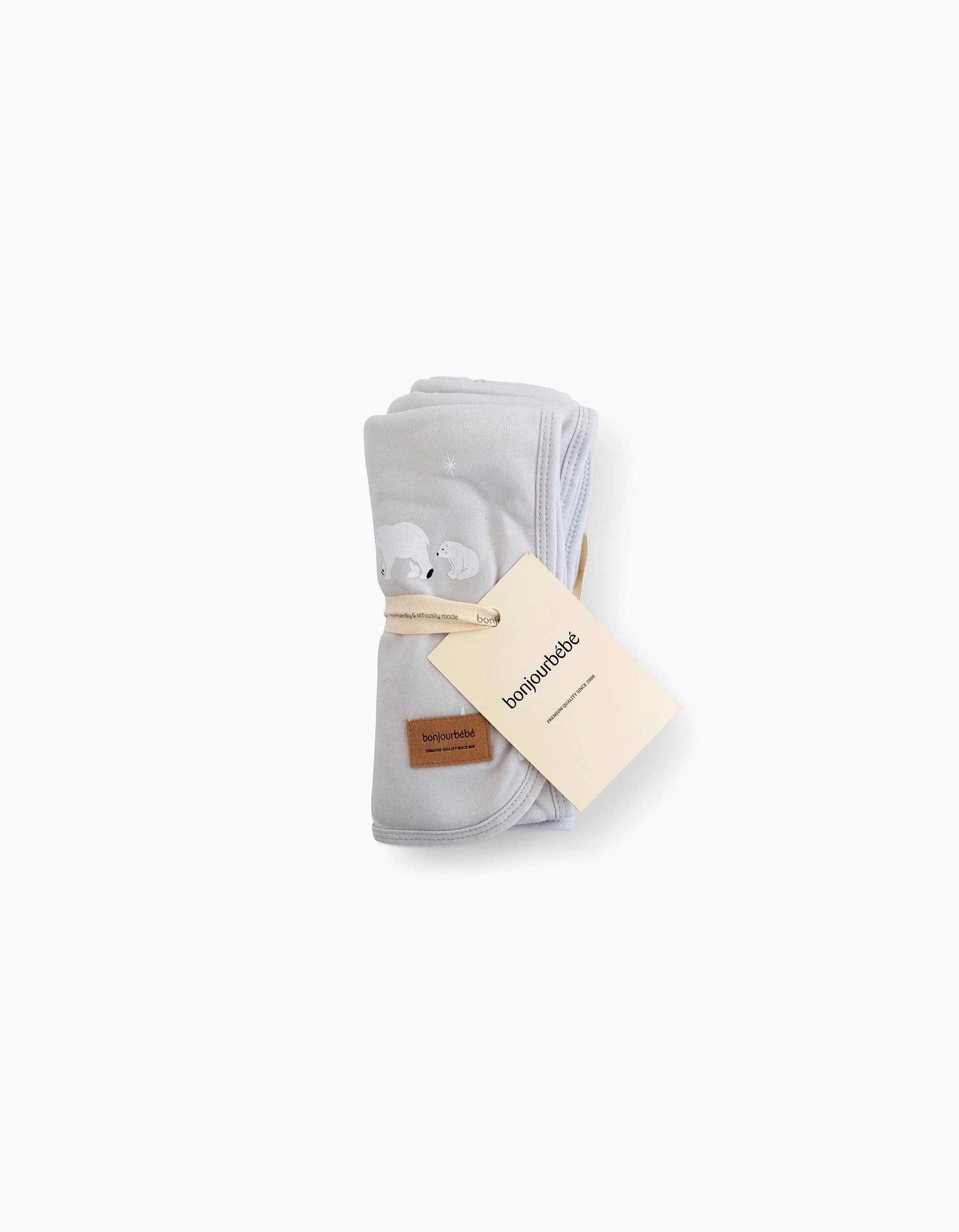 Muslin Swaddle Bonjour Bebe 120x120 Cm, Polaris Grey - Image 2