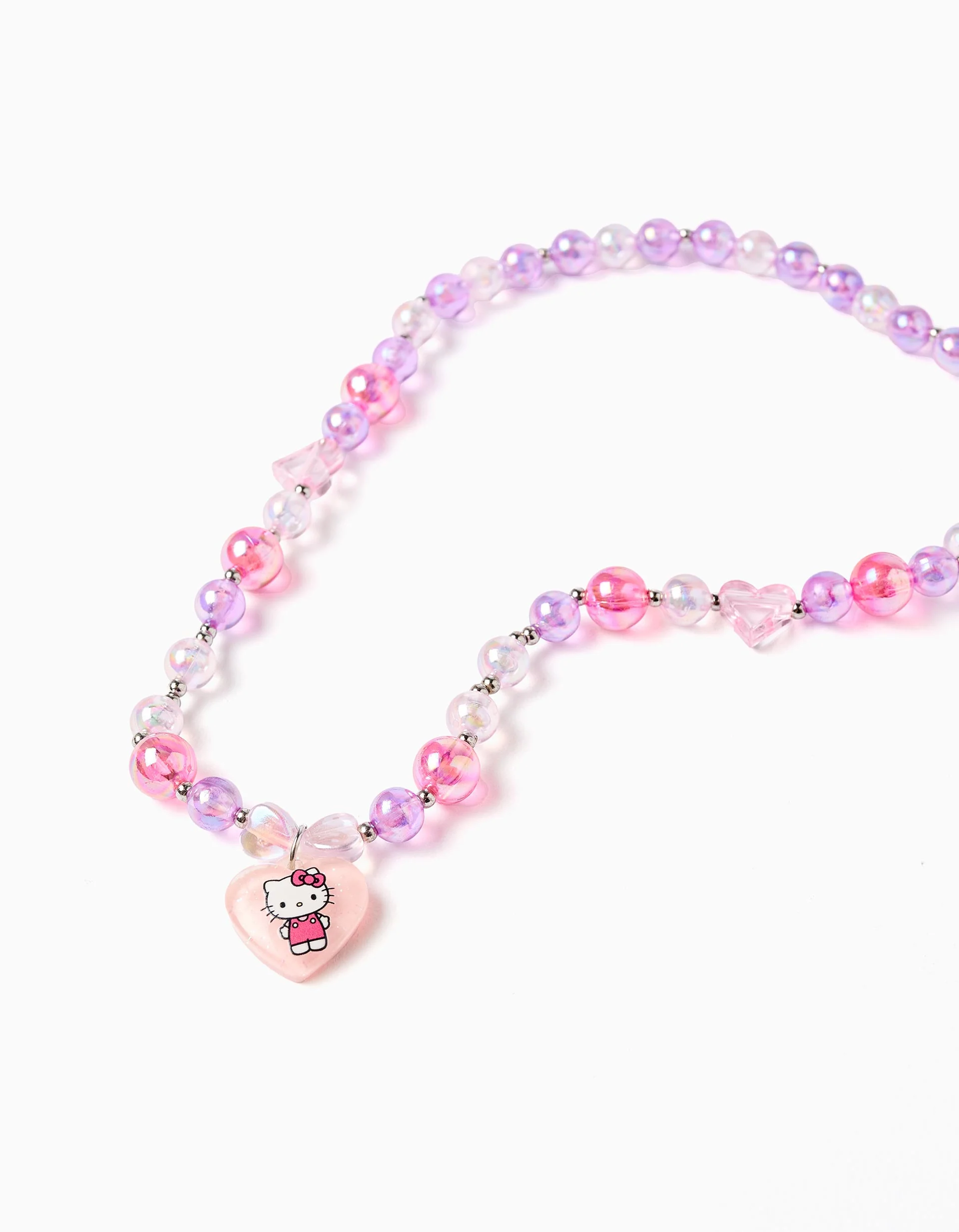 Necklace with Beads/Pendant for Girls 'Hello Kitty', Pink - Image 2