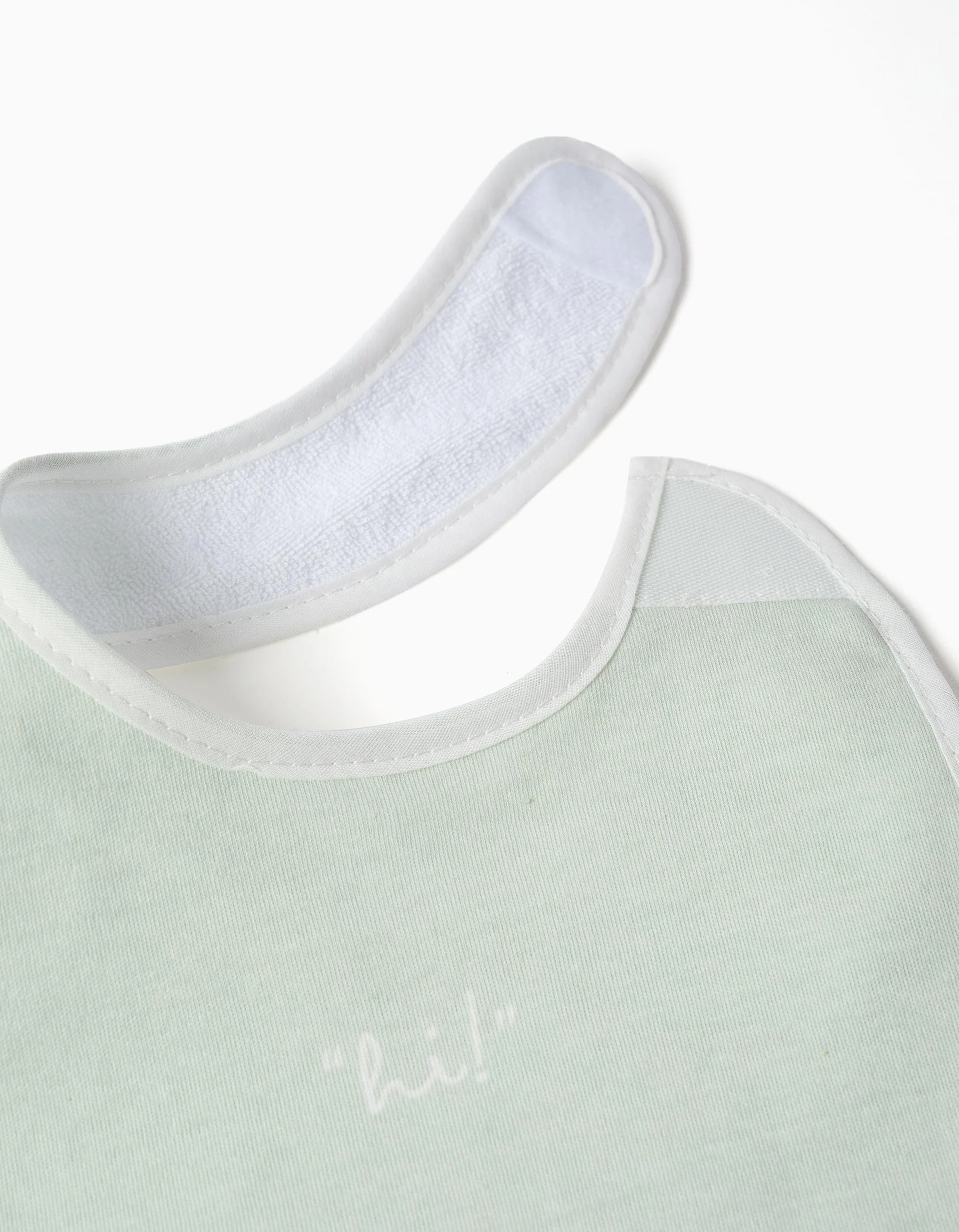 Pack of 2 Bandanas for Newborns and Babies ZY Baby, White/Green - Image 2