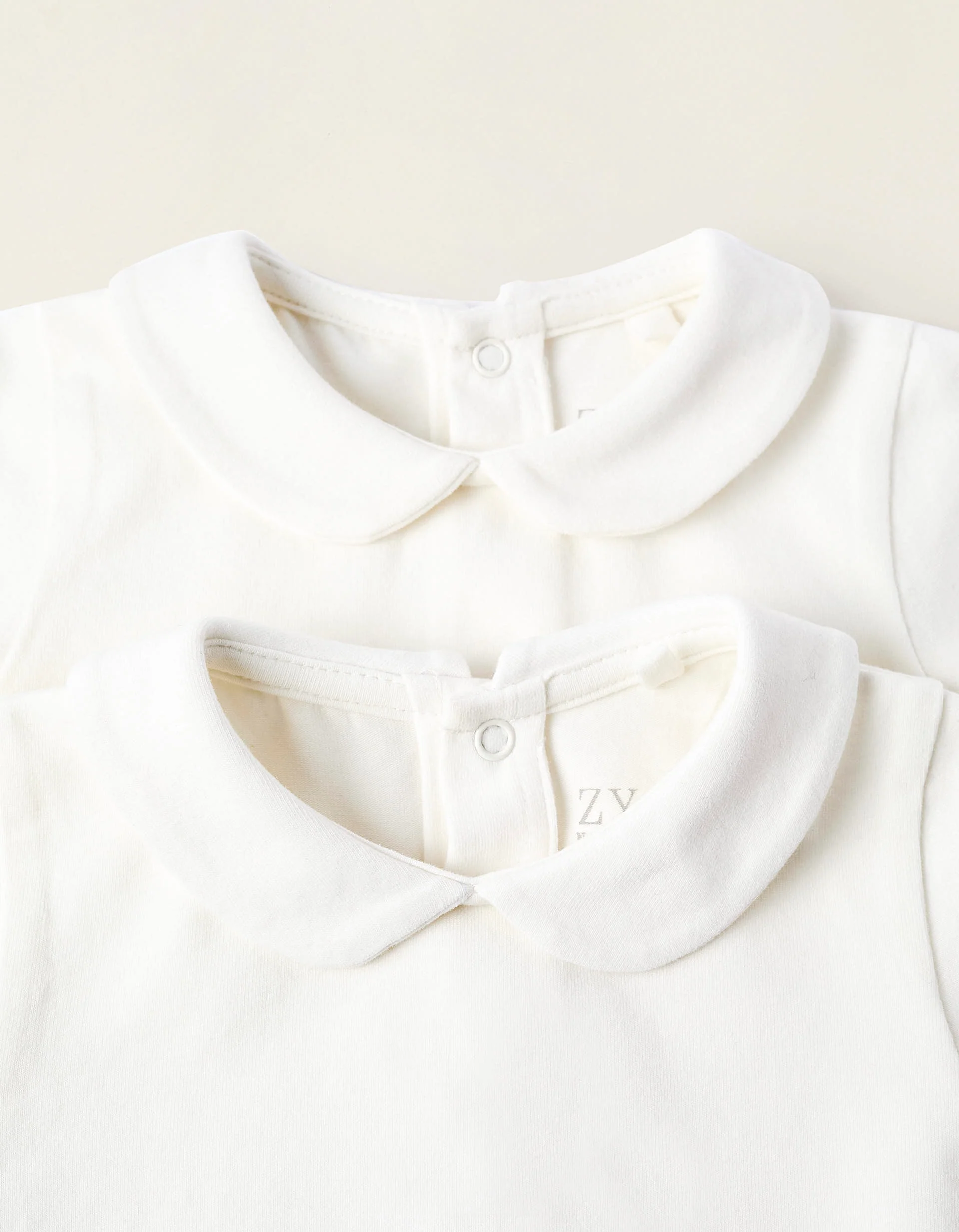 Pack of 2 Bodysuits with Peter Pan Collar for Newborn Girls, white - Image 3