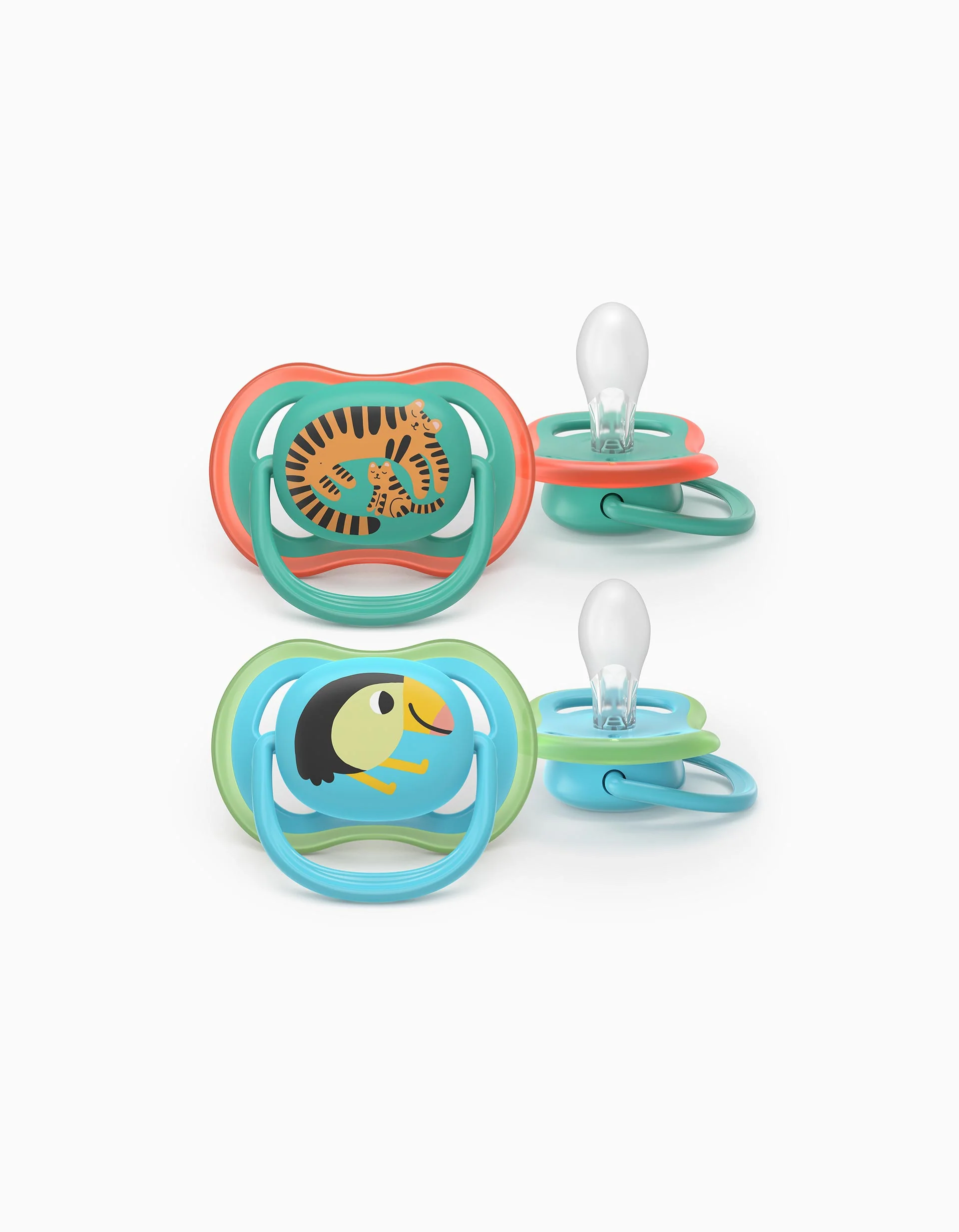 Pack of 2 Philips Avent Ultra Air Deco Soothers for Boys, 6-18M - Image 3