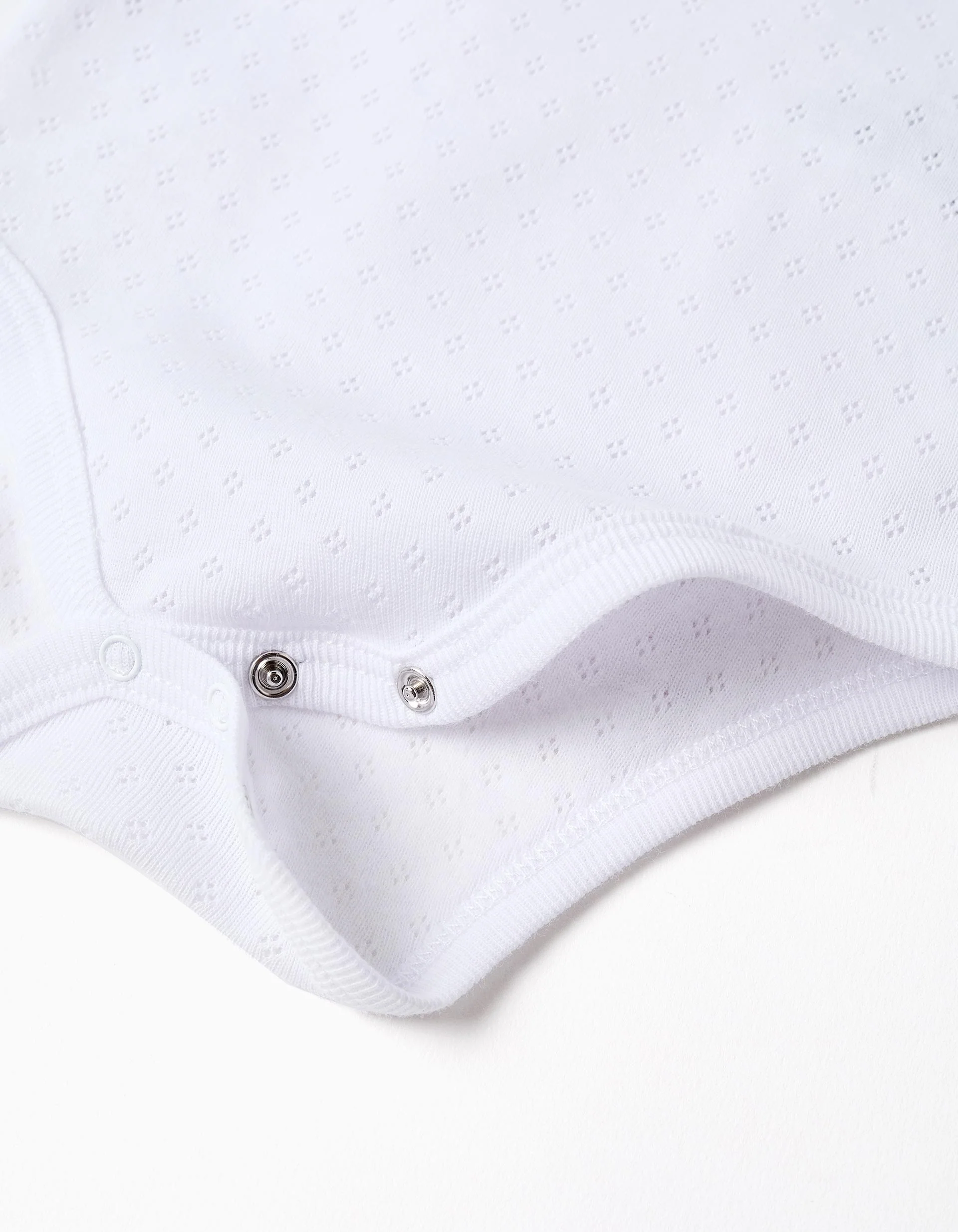 Pack of 4 bodysuits in brushed cotton for newborns and babies, white - Image 4