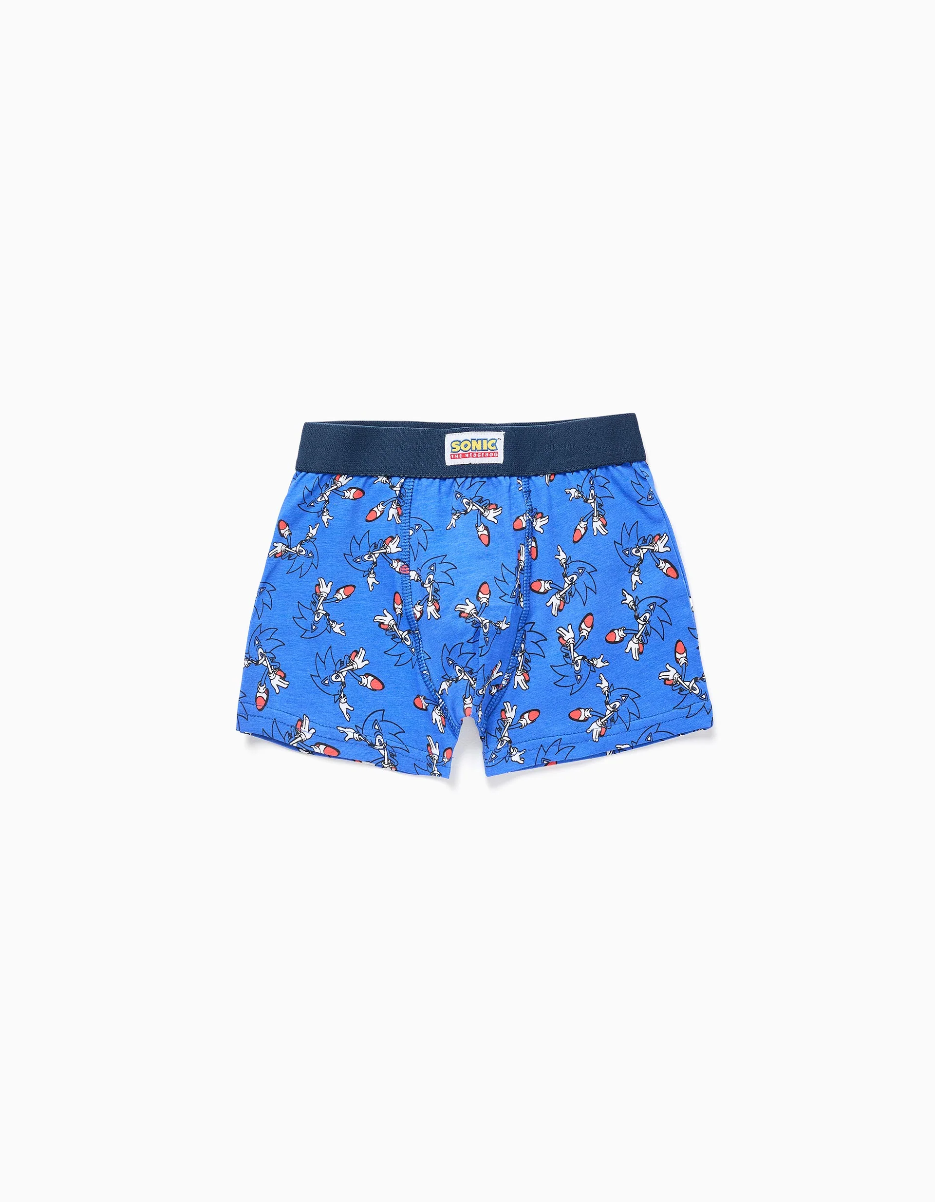 Pack of 4 Boxers with Sonic for Boys, Blue/Grey - Image 2