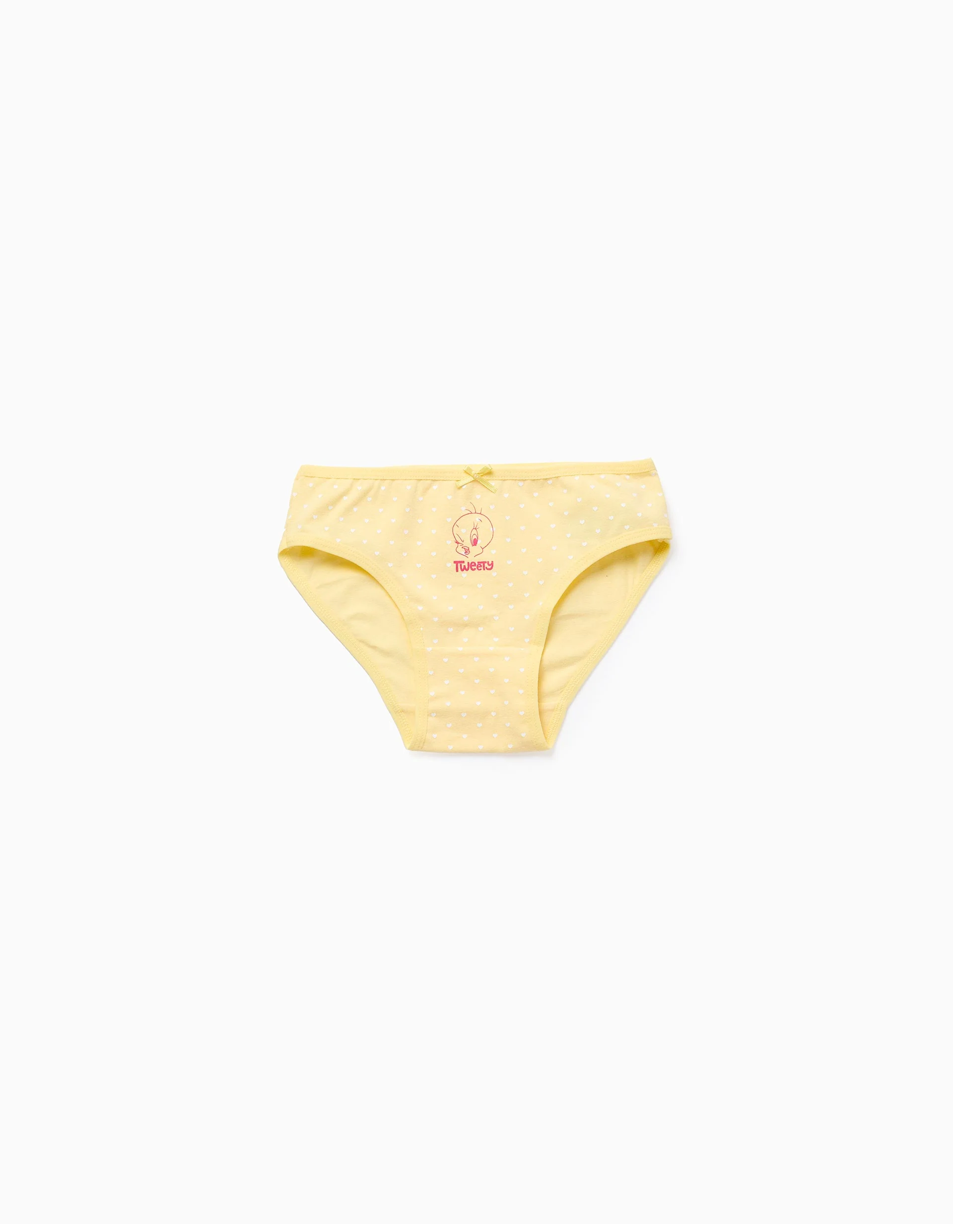 Pack of 5 Briefs for Girls 'Tweety', Pink/White/Yellow - Image 2