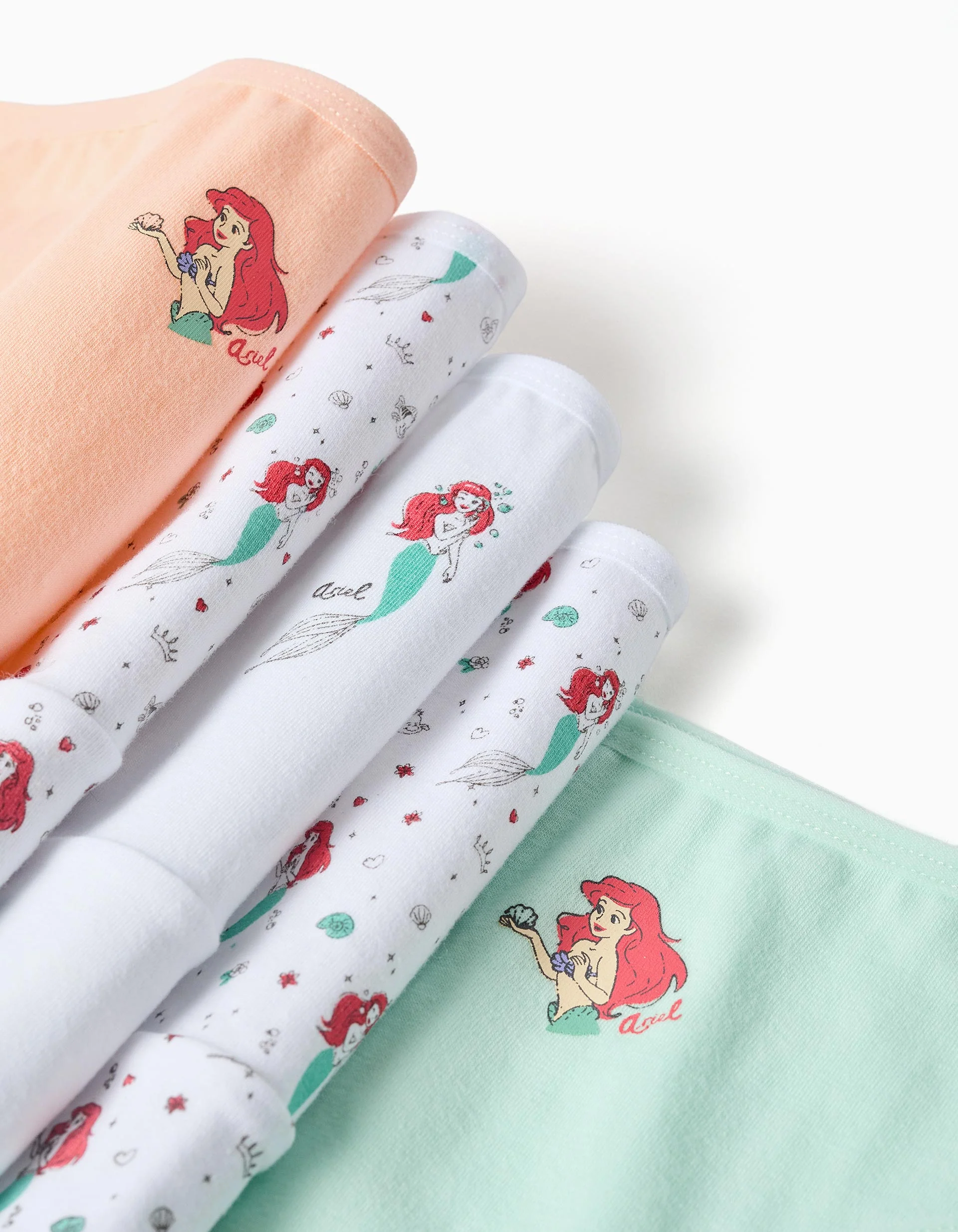 Pack of 5 cotton briefs with the Little Mermaid for girls, multicolour - Image 3