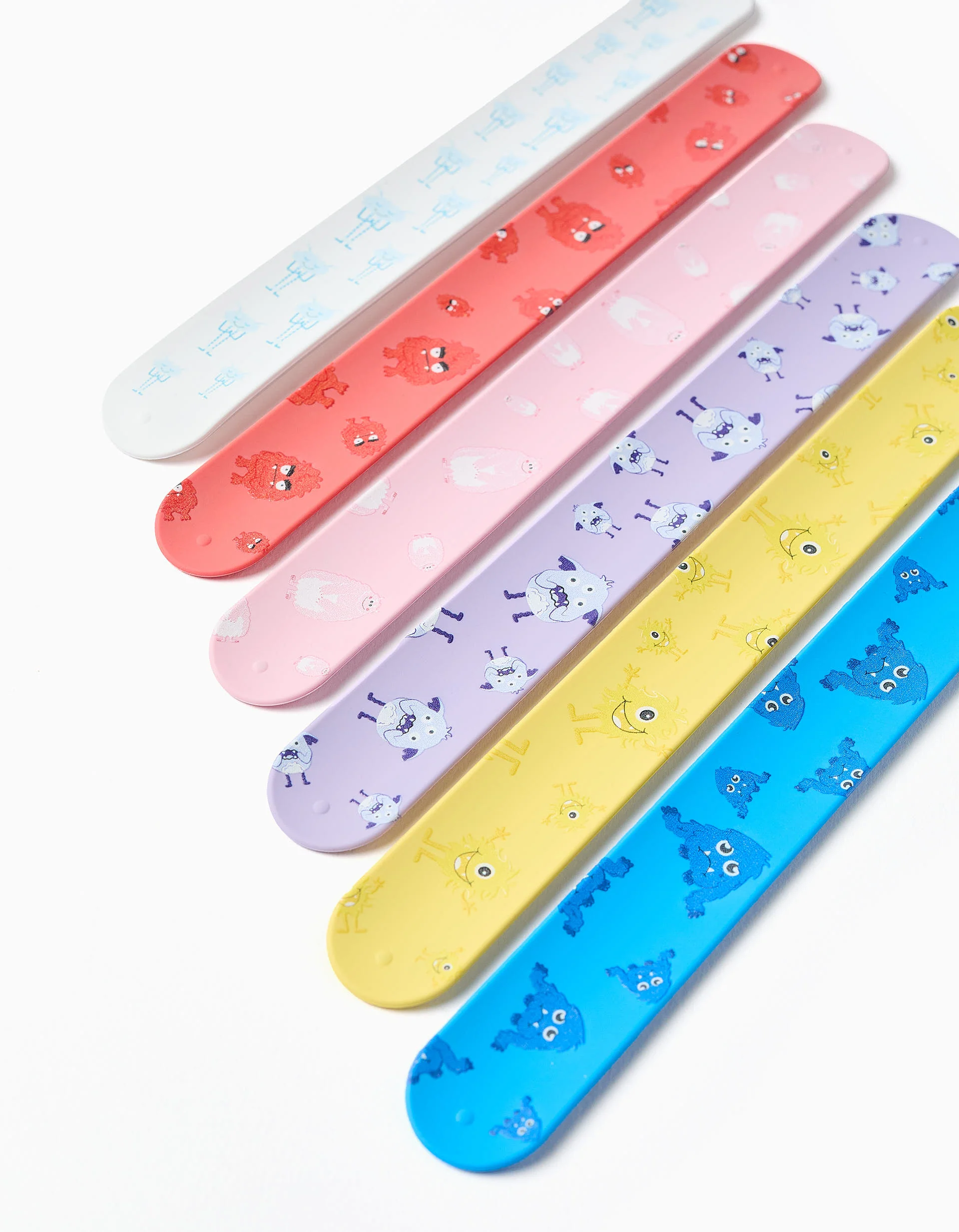 Pack of 6 Slap & Strap Bracelets for Children 'Emotion Monsters' - Image 3