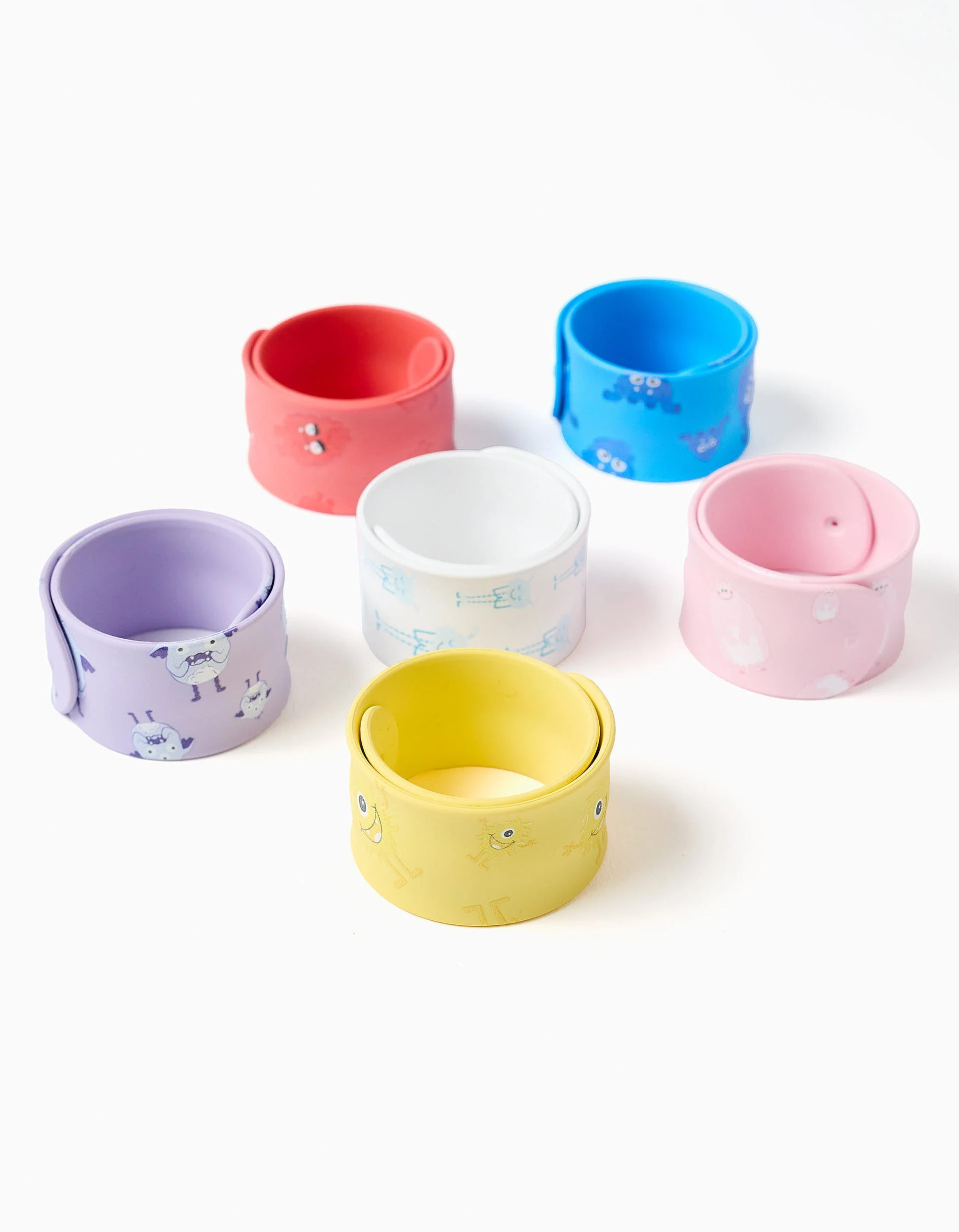 Pack of 6 Slap & Strap Bracelets for Children 'Emotion Monsters' - Image 4