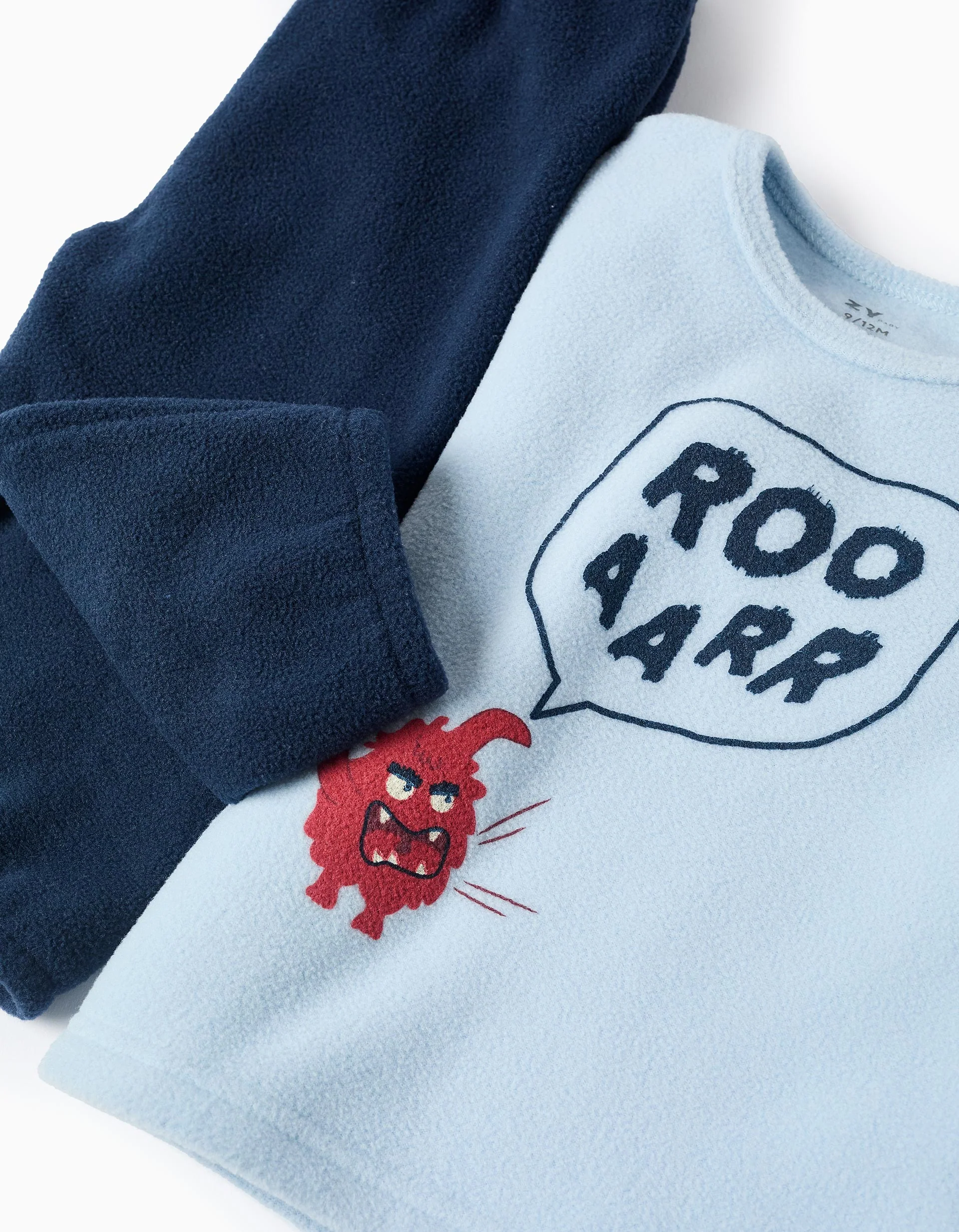 Polar Pyjama for Baby Boys 'Monster of Emotions', Light/Dark Blue - Image 4