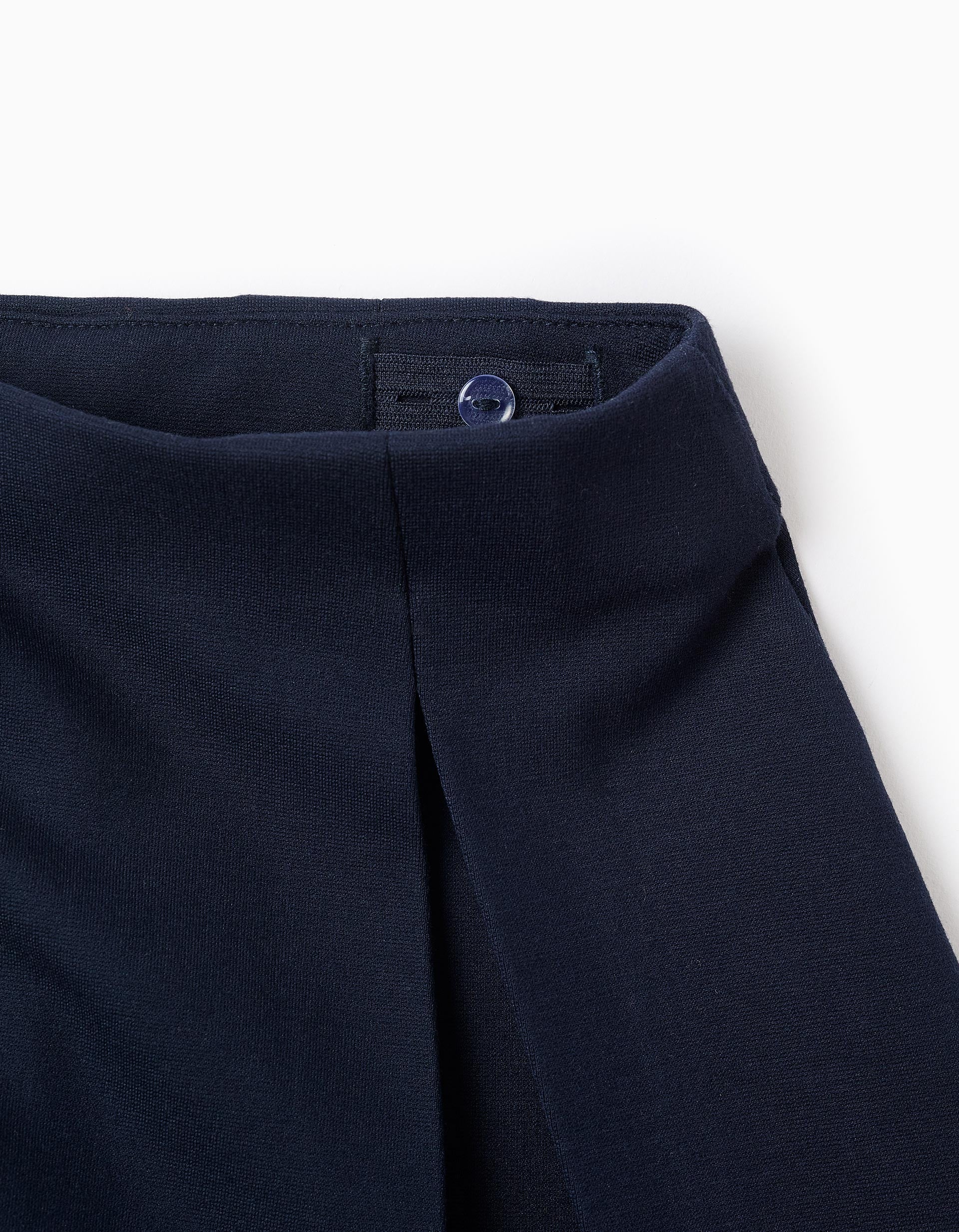 Roma Knit Pleated Skirt for Girls, Dark Blue - Image 4