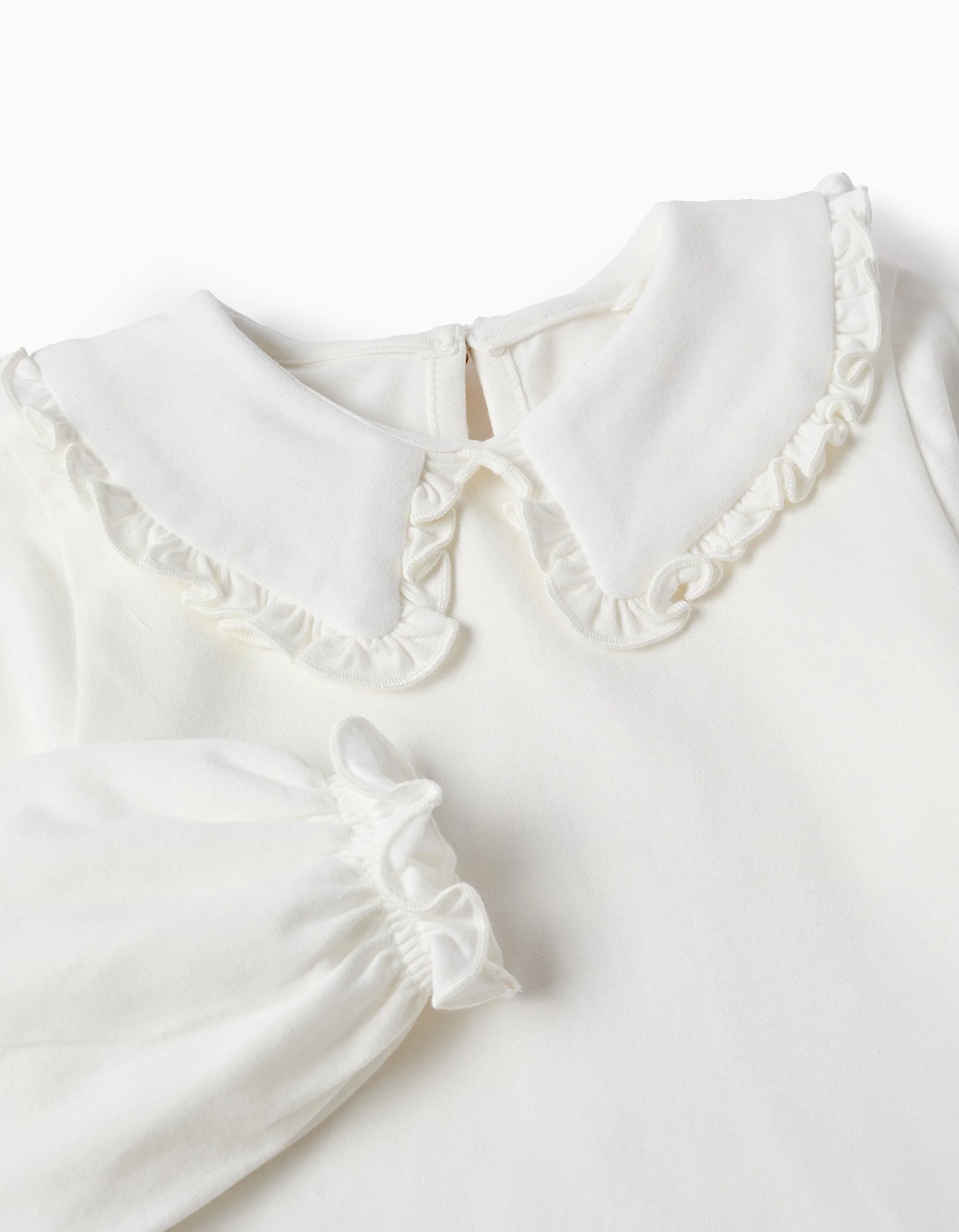 Ruffled T-shirt for Baby Girls, White - Image 3