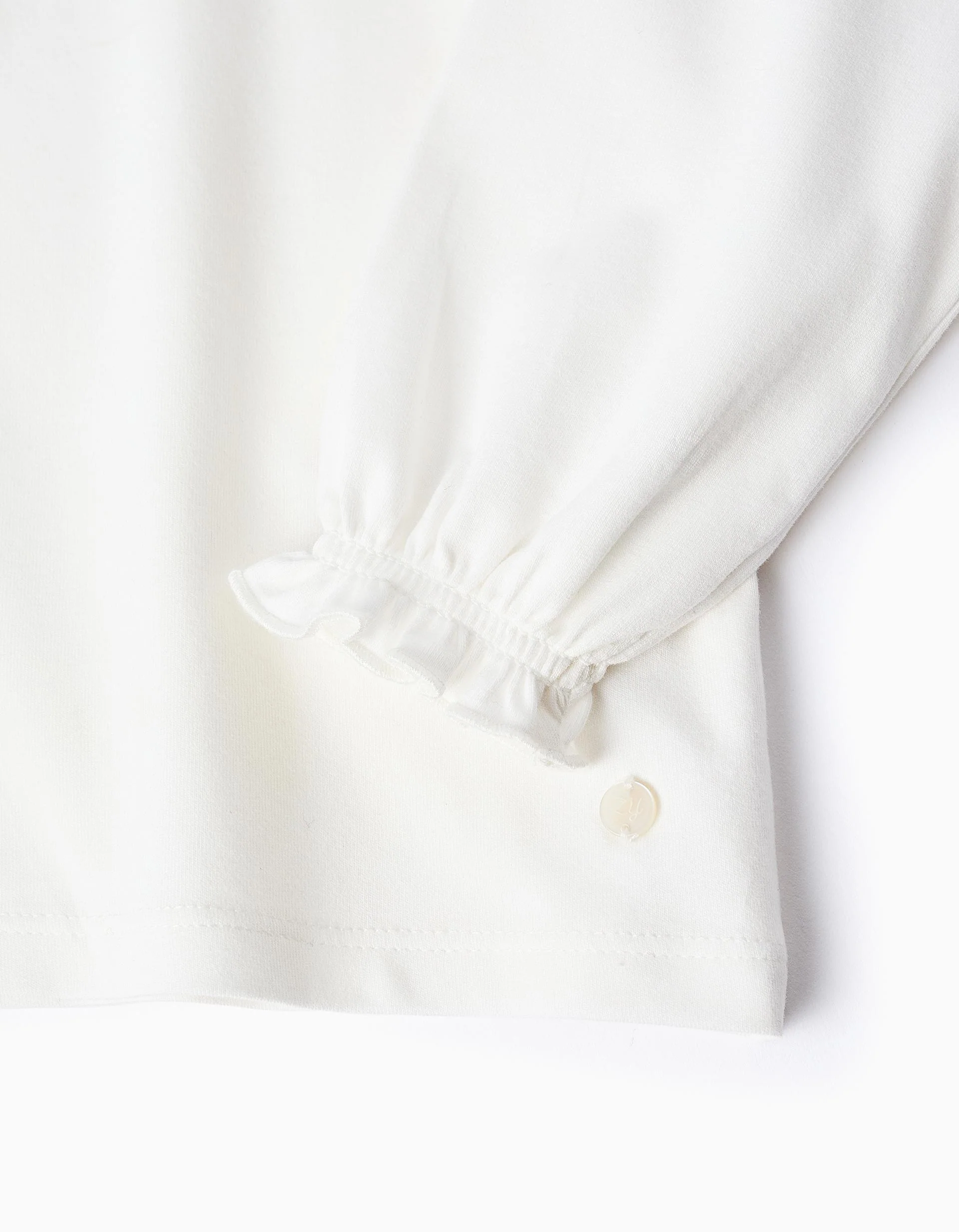 Ruffled T-shirt for Baby Girls, White - Image 4
