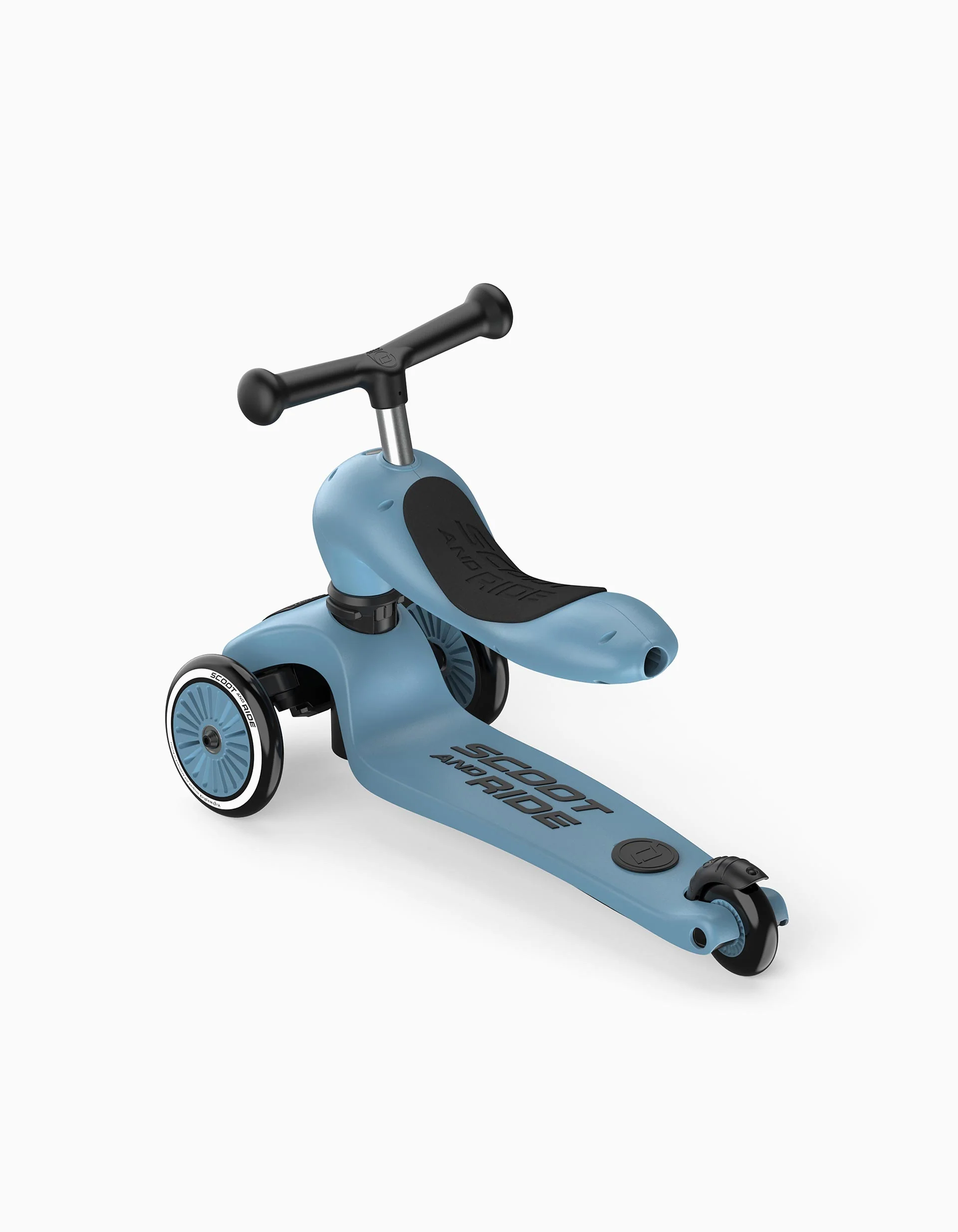 Scooter and Helmet Push&Go Set Scoot & Ride 12M+, Blue - Image 3