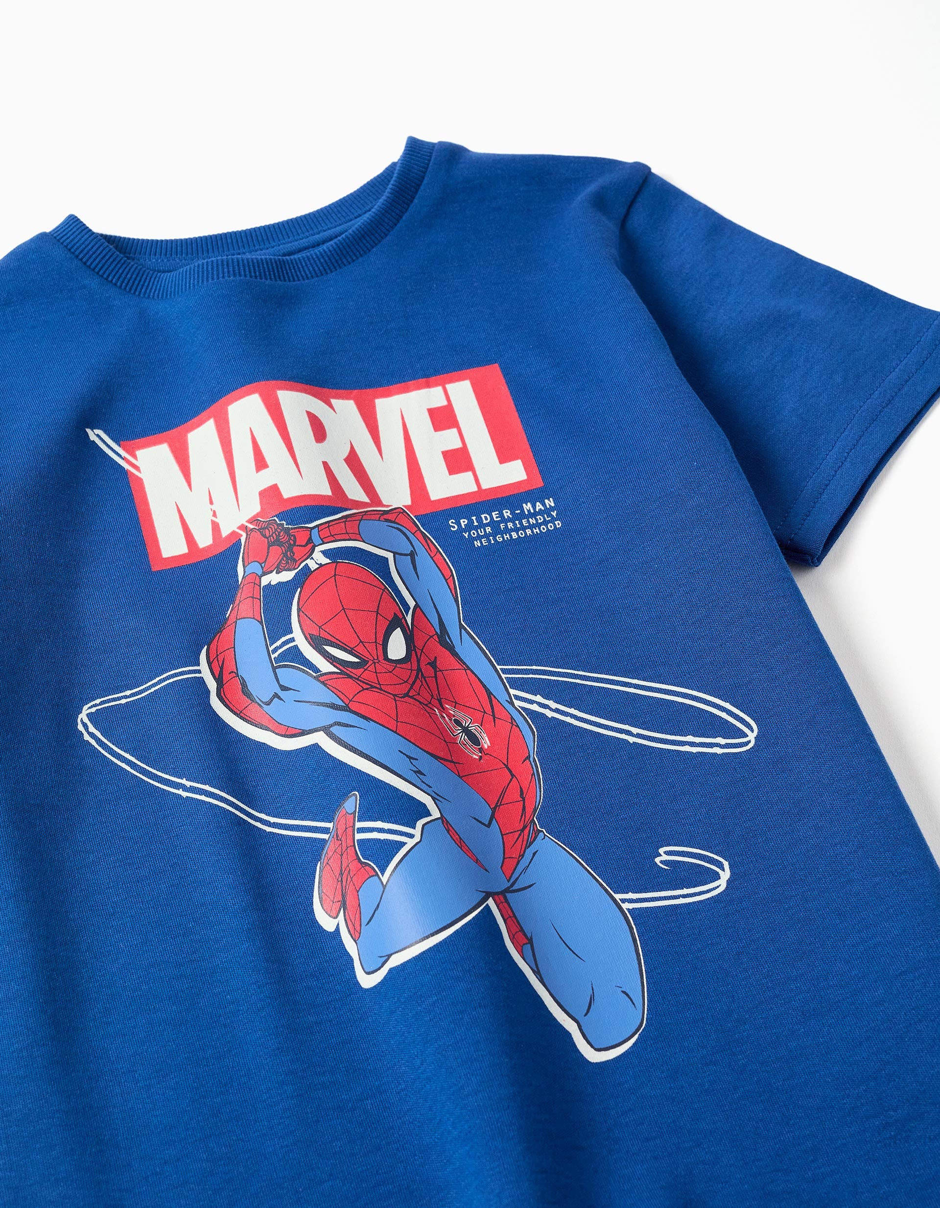 Short sleeve glow-in-the-dark pyjamas with Spider-Man for boys, blue/grey - Image 4