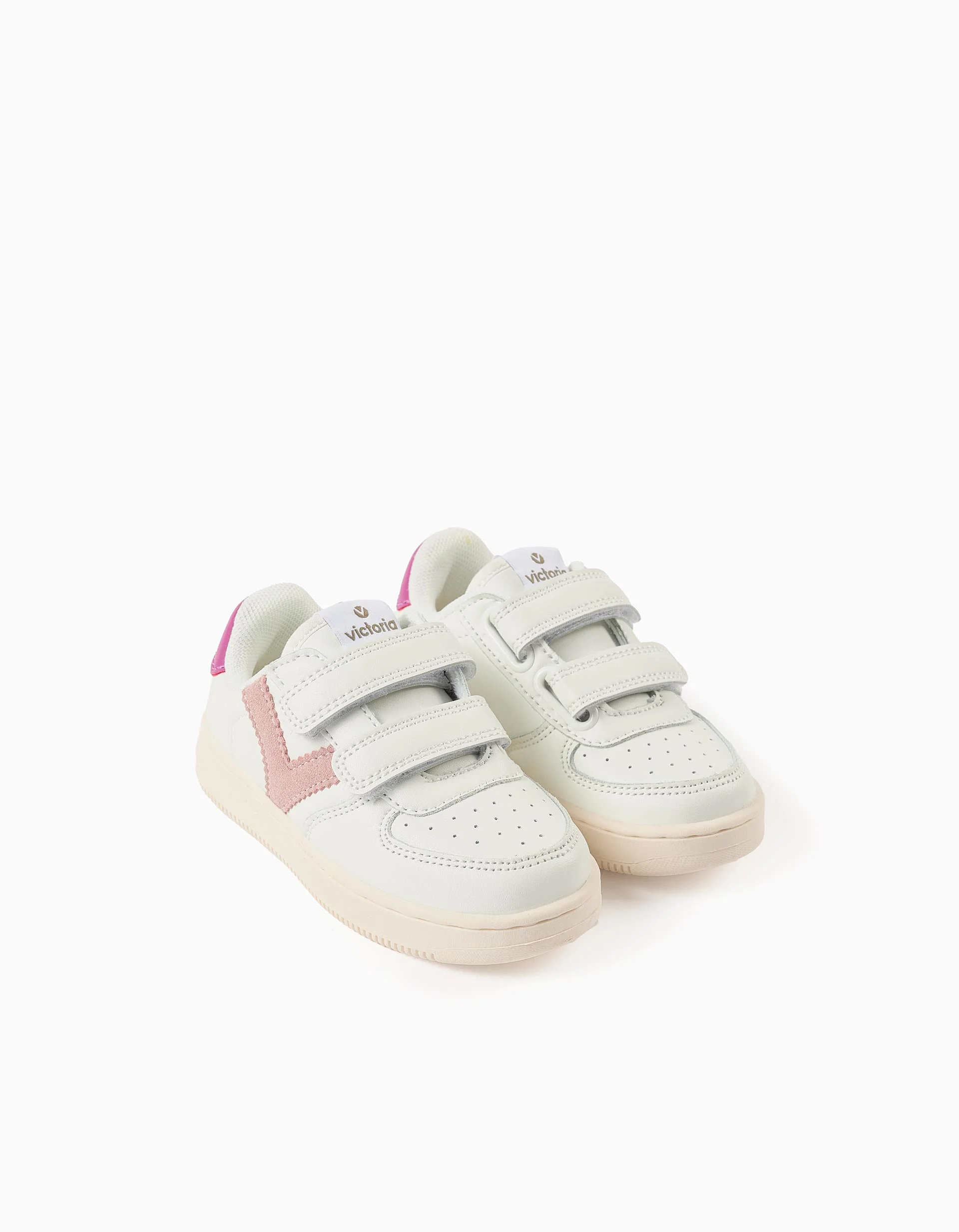 Sneakers for Girls 'Victoria Tiempo', White/Pink - Image 2