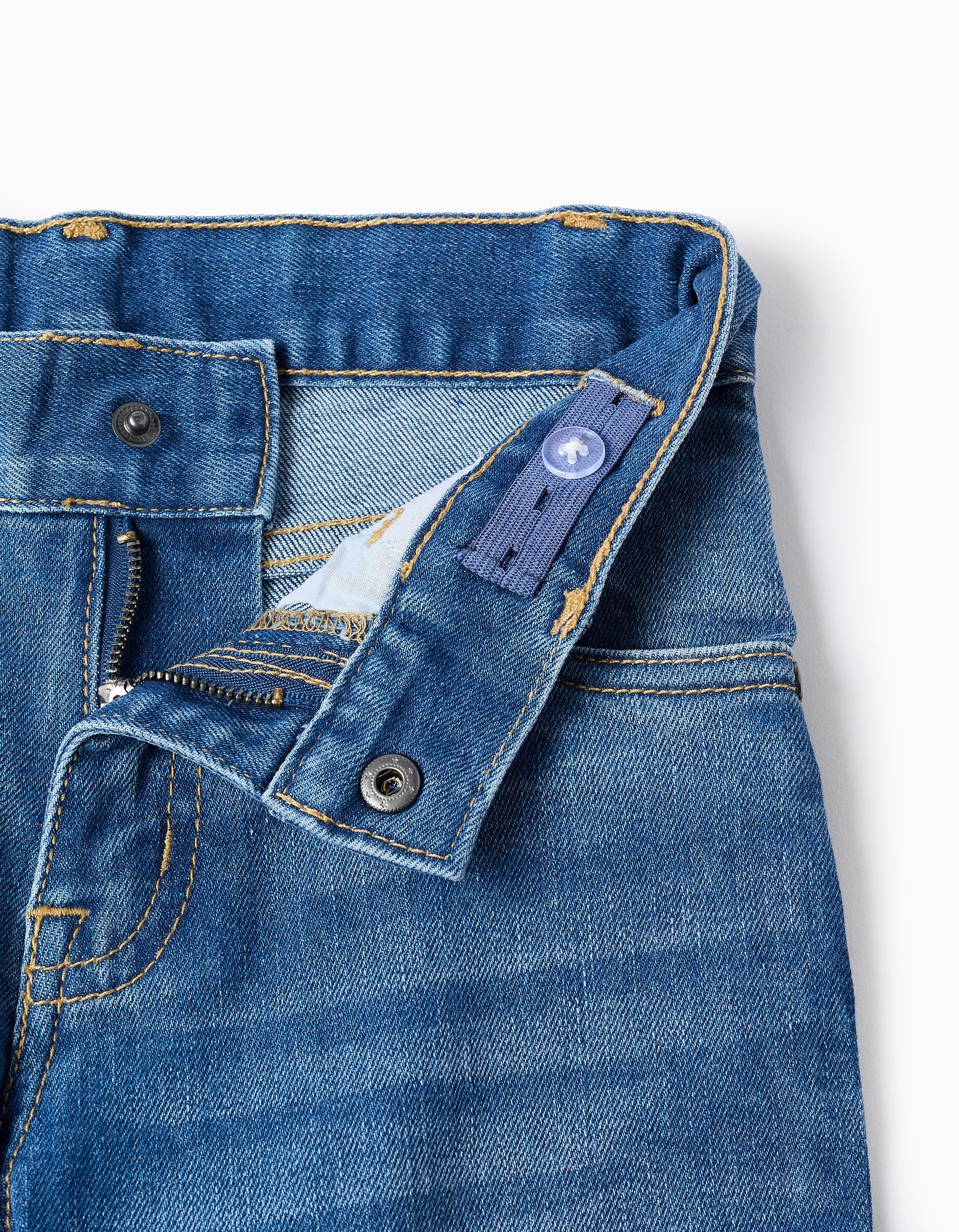 Straight Fit Jeans for Boys, Blue - Image 3