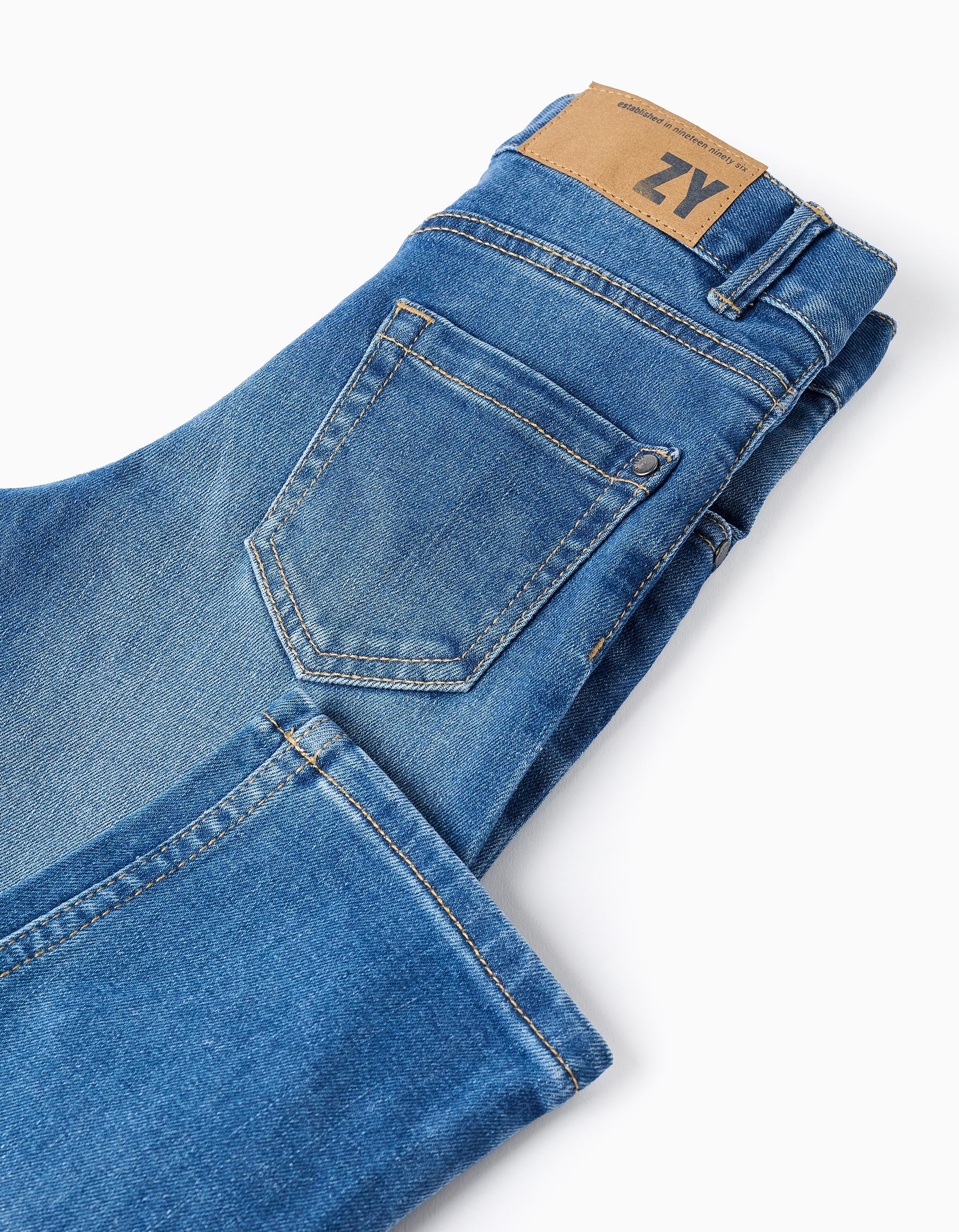 Straight Fit Jeans for Boys, Blue - Image 4