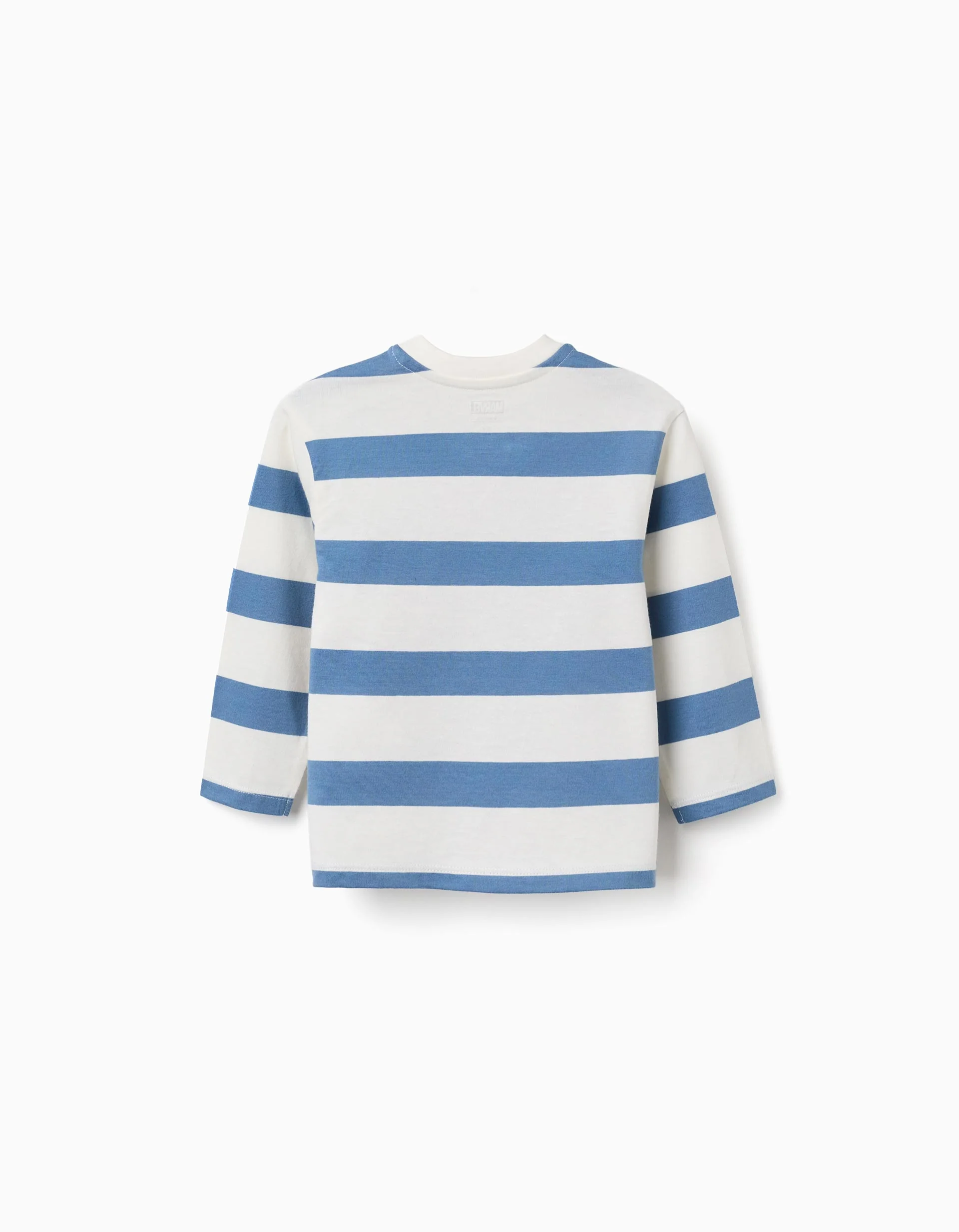 Striped long sleeve T-shirt with Spider-Man for baby boys, white/blue - Image 2