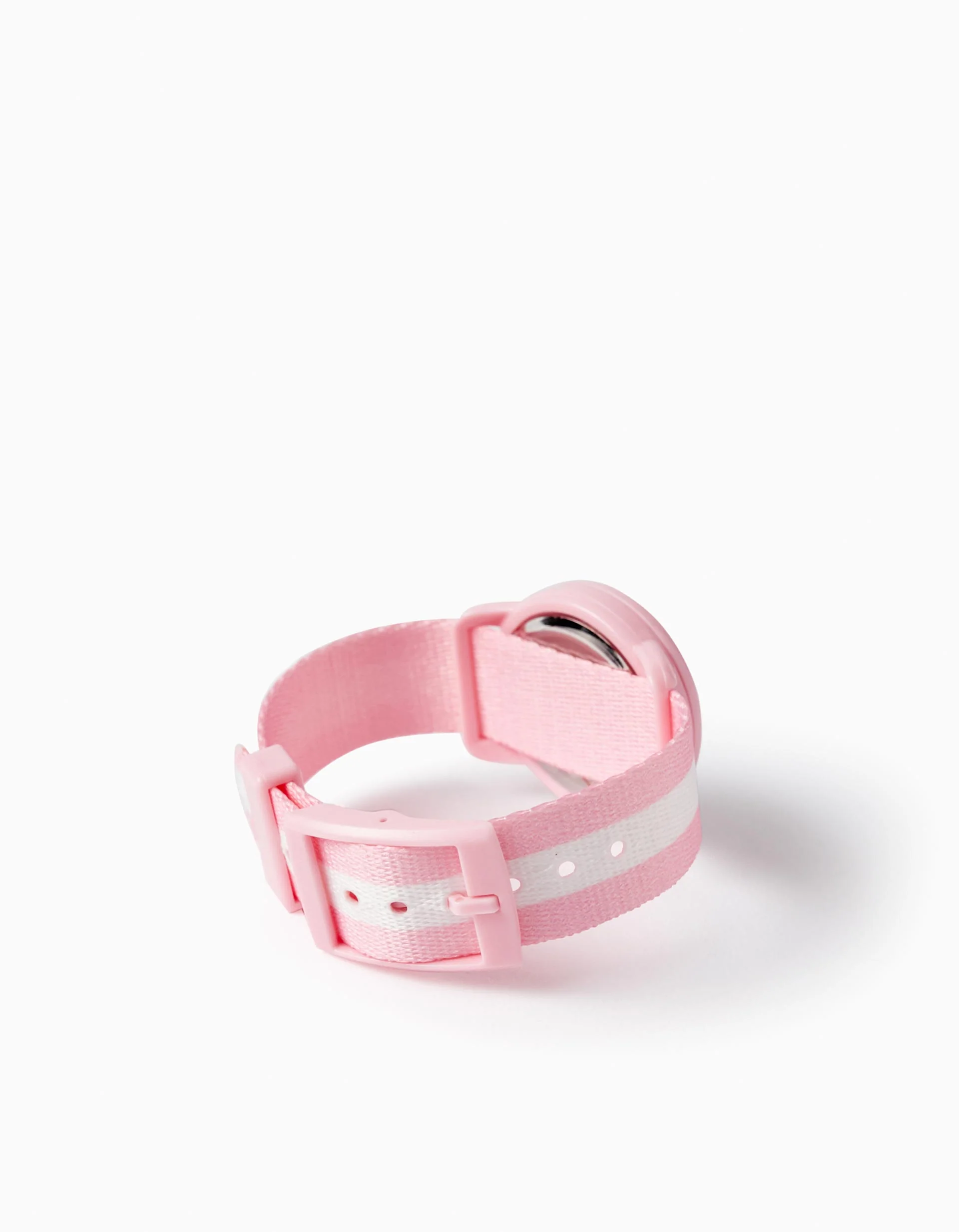 Striped Watch for Girls, Pink/White - Image 3