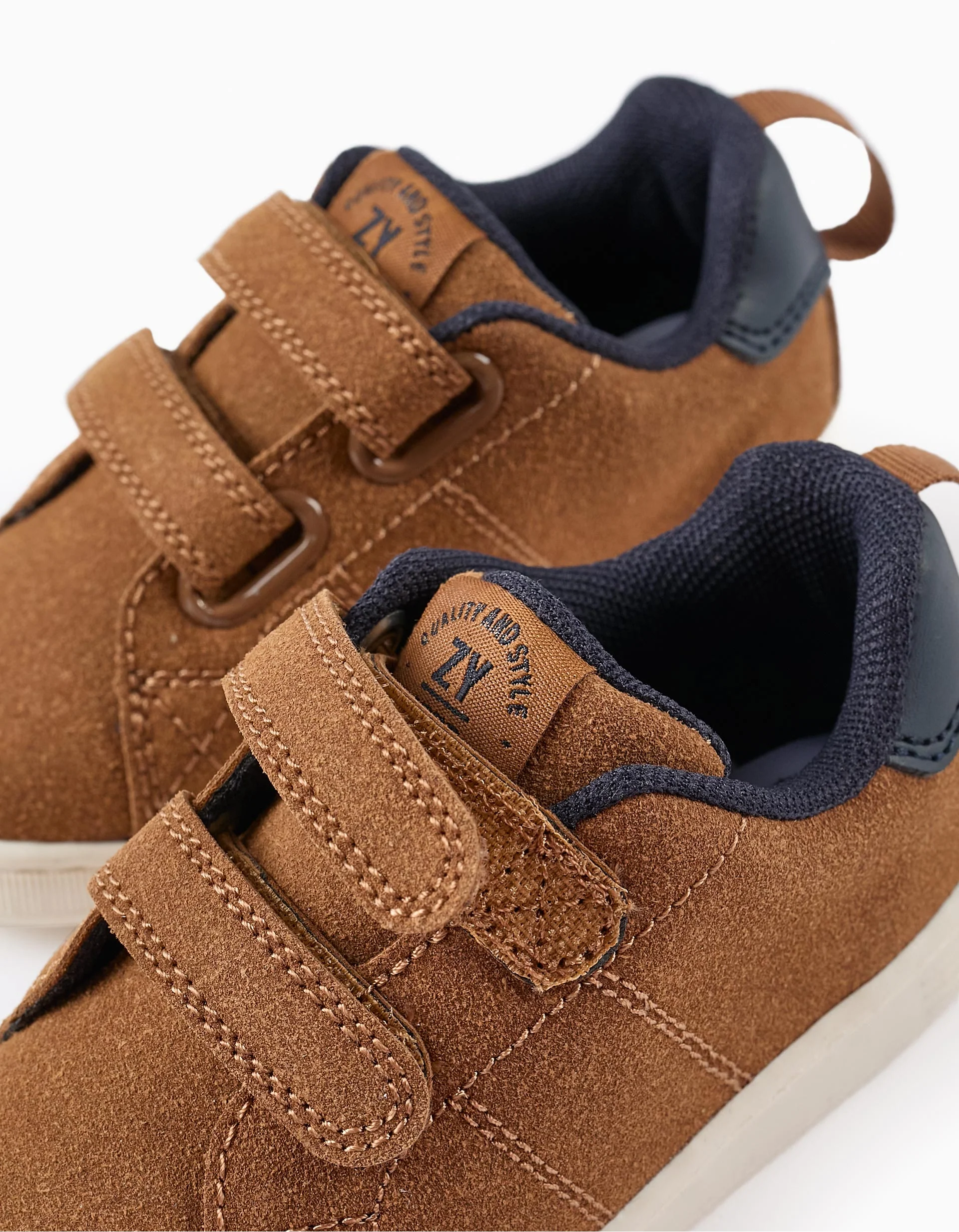 Suede Trainers for Baby Boys 'ZY 1996', Dark Camel - Image 6
