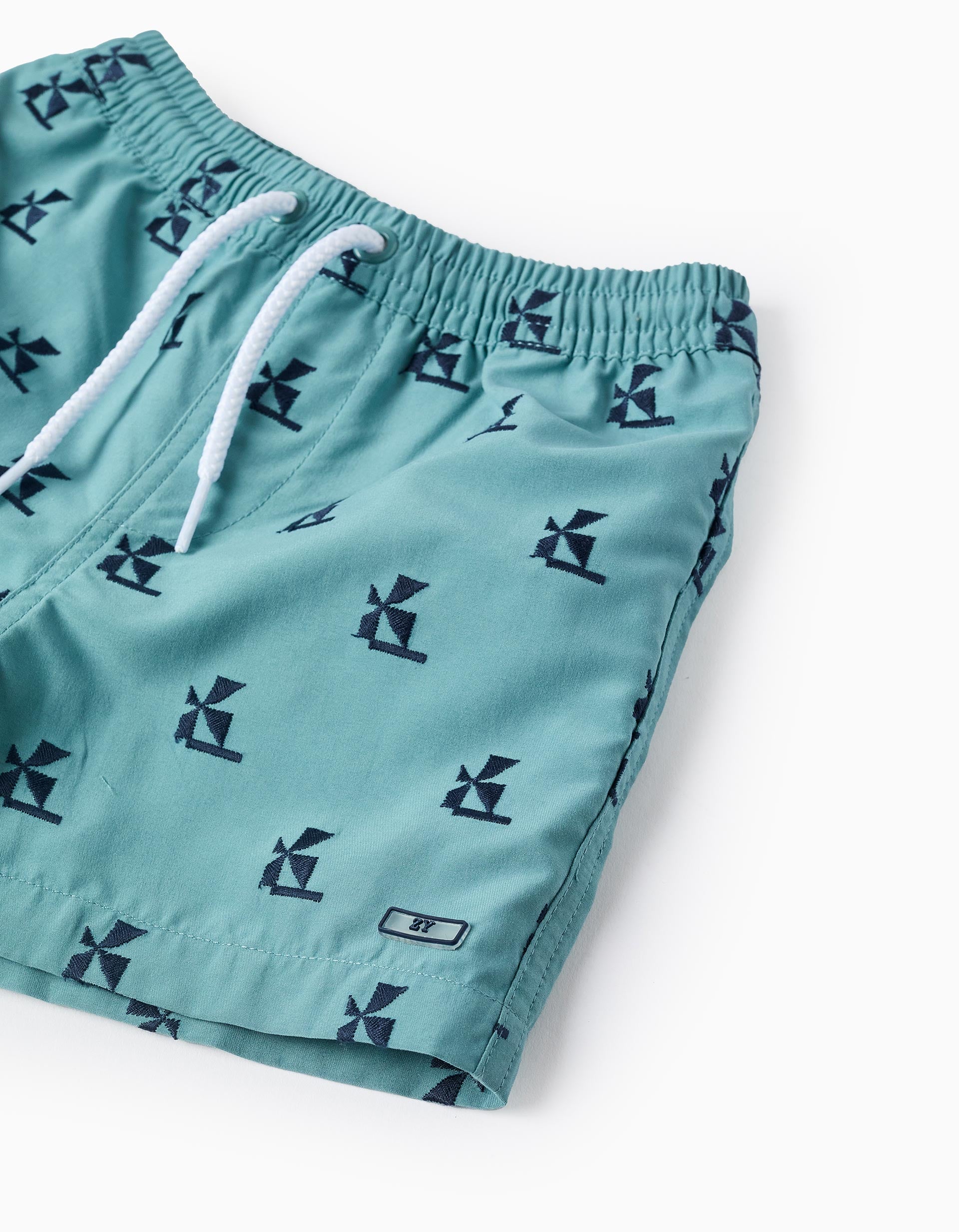 Swim Shorts with Motif for Baby Boys, Blue - Image 3