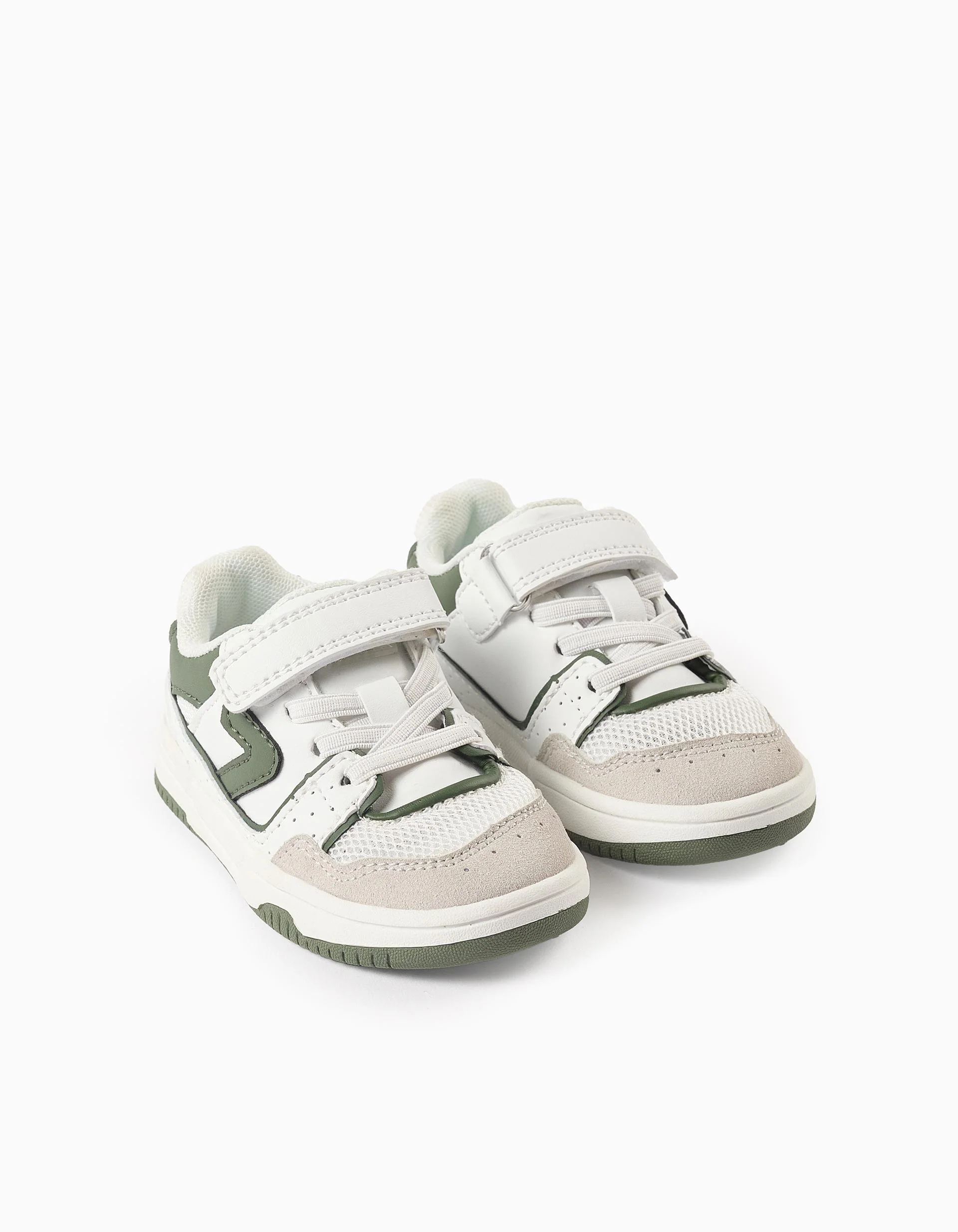 Touch-fastening Trainers for Baby Boys 'ZY Move', White/Green - Image 3