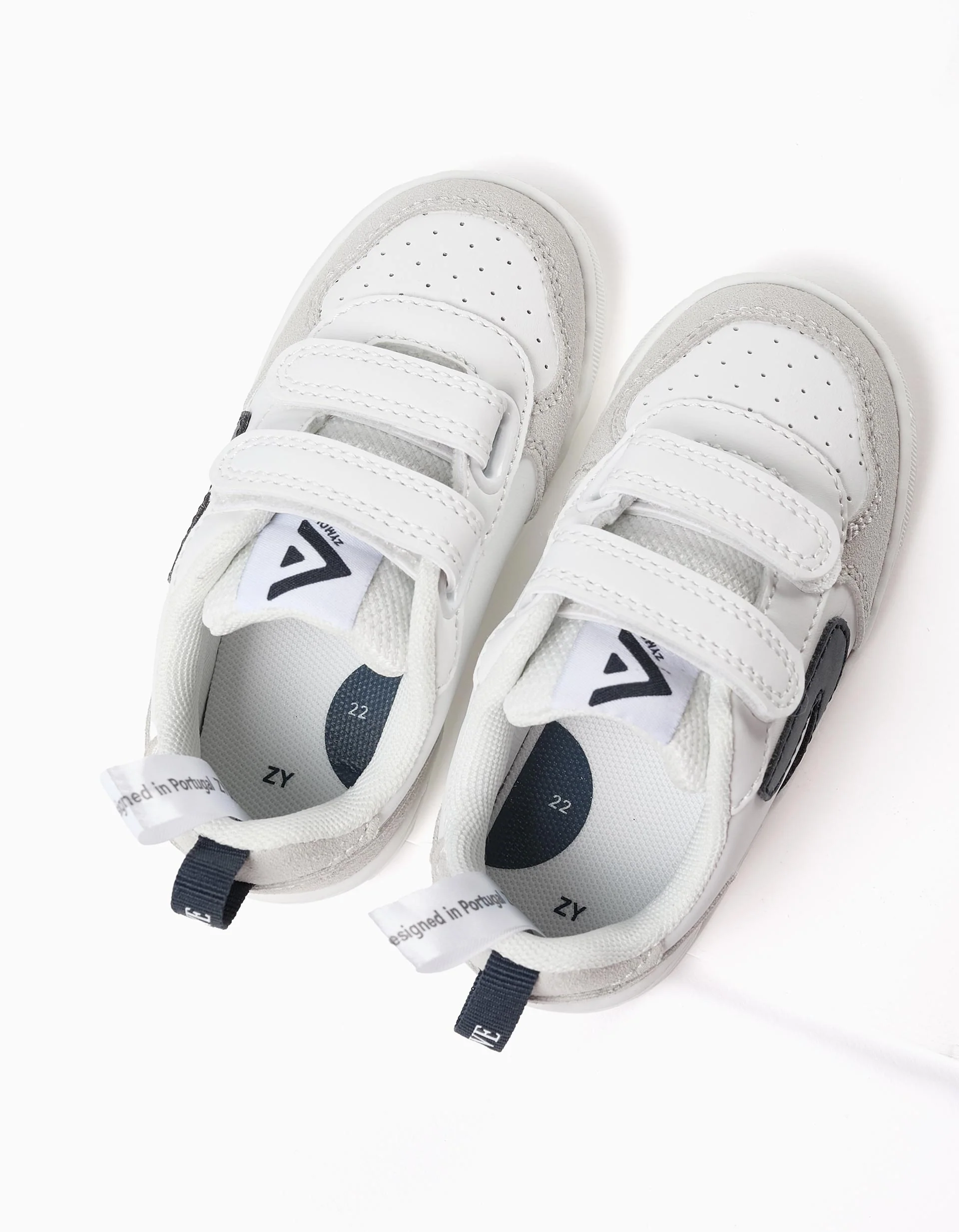 Trainers for Babies 'ZY Move', White/Dark Blue - Image 4