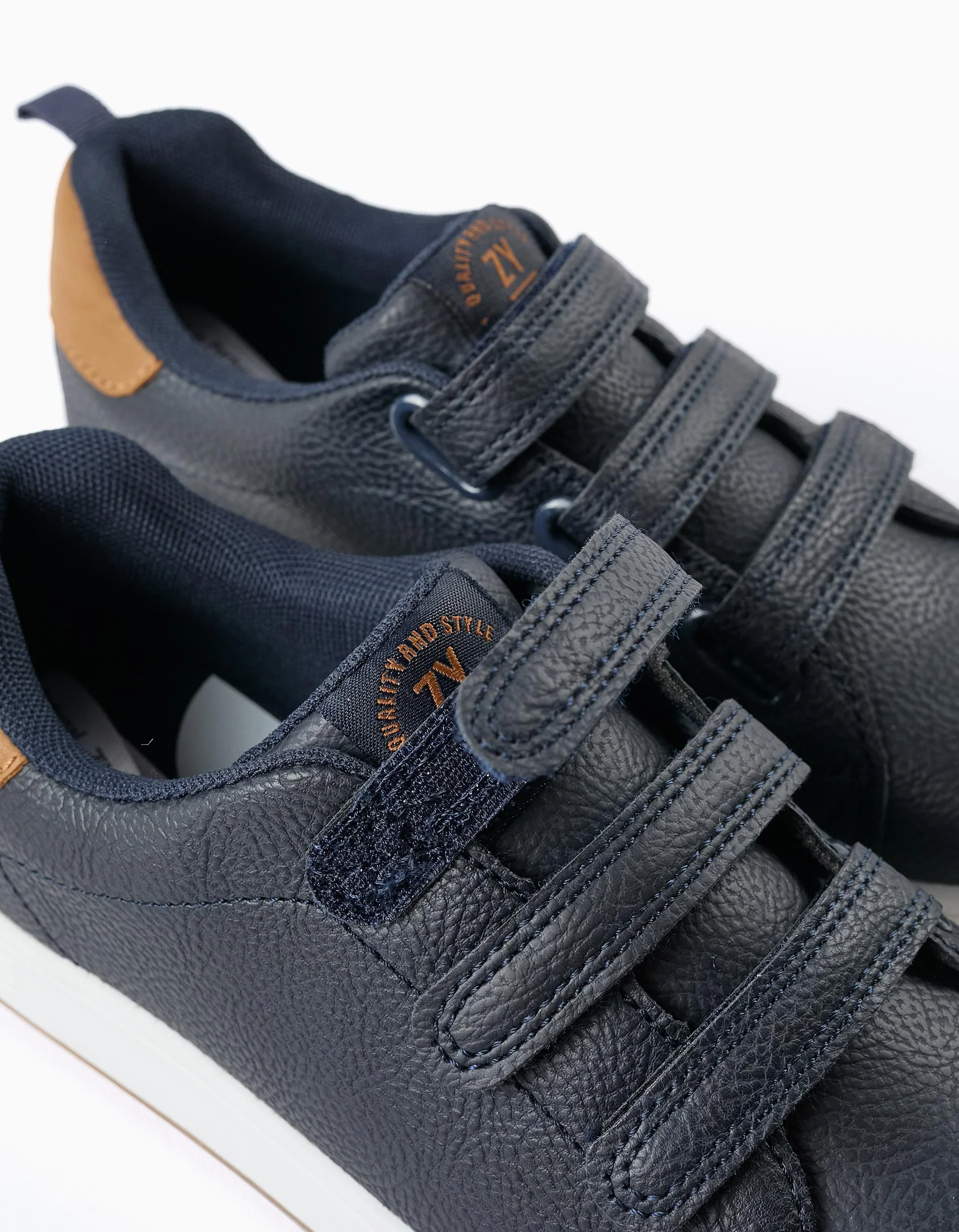 Trainers for Boys 'ZY 1996', Dark Blue/Camel - Image 3
