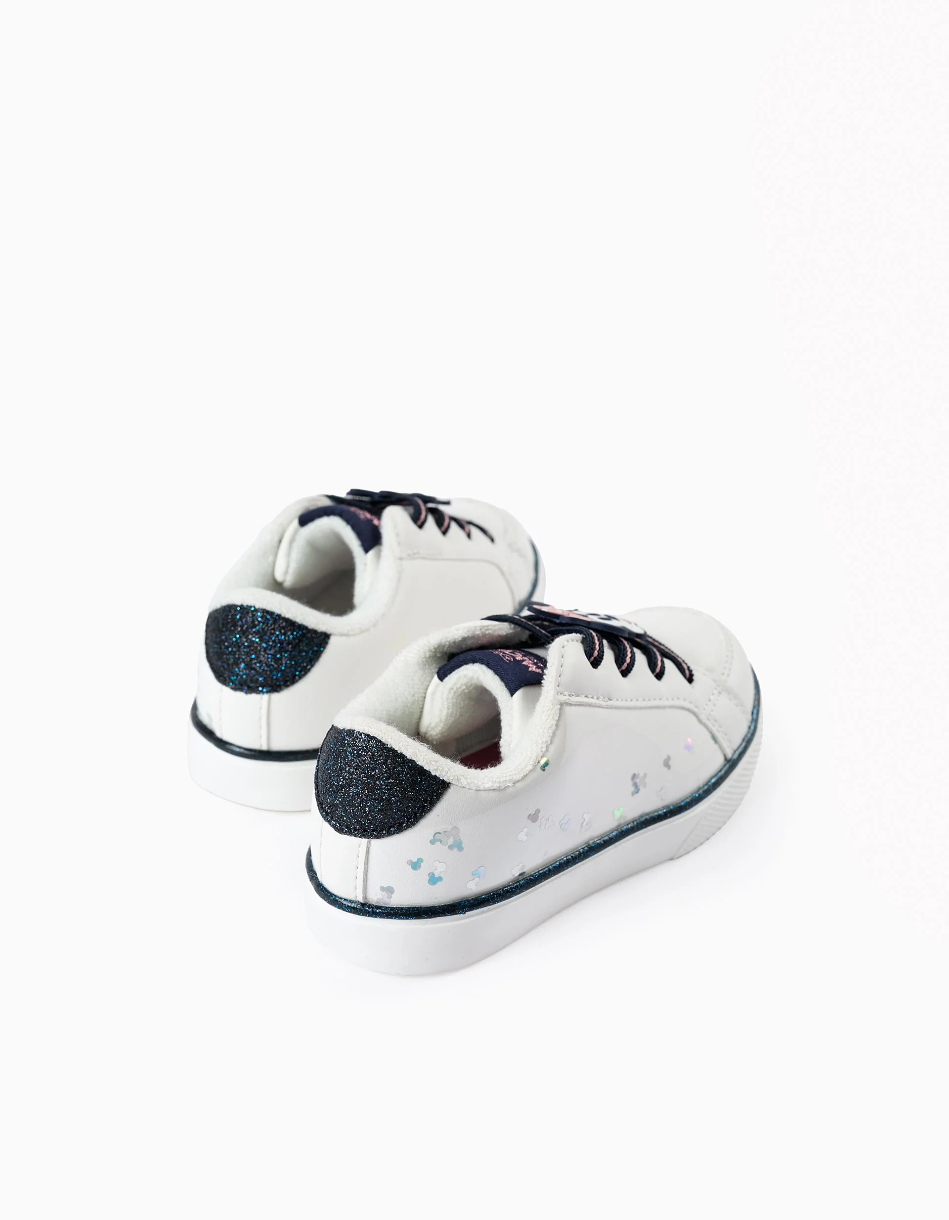 Trainers with Sparkles for Baby Girls 'Minnie', White/Blue/Pink - Image 3