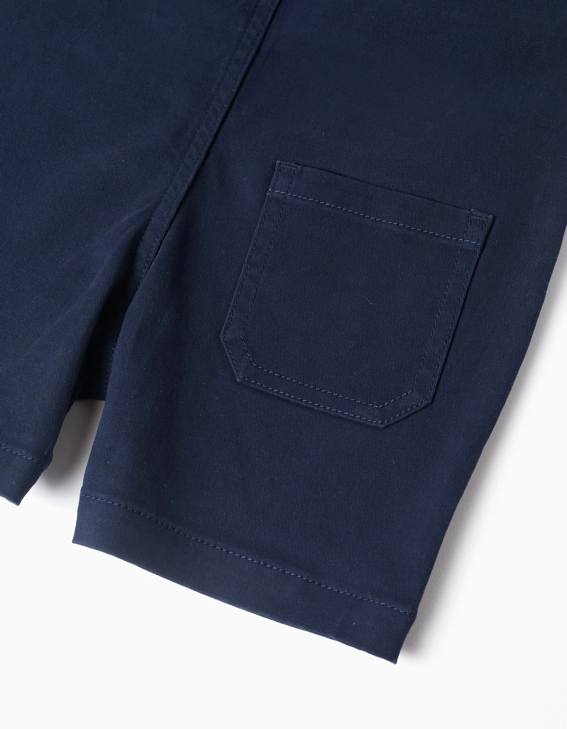 Twill dungarees with pockets for baby boys, dark blue - Image 4