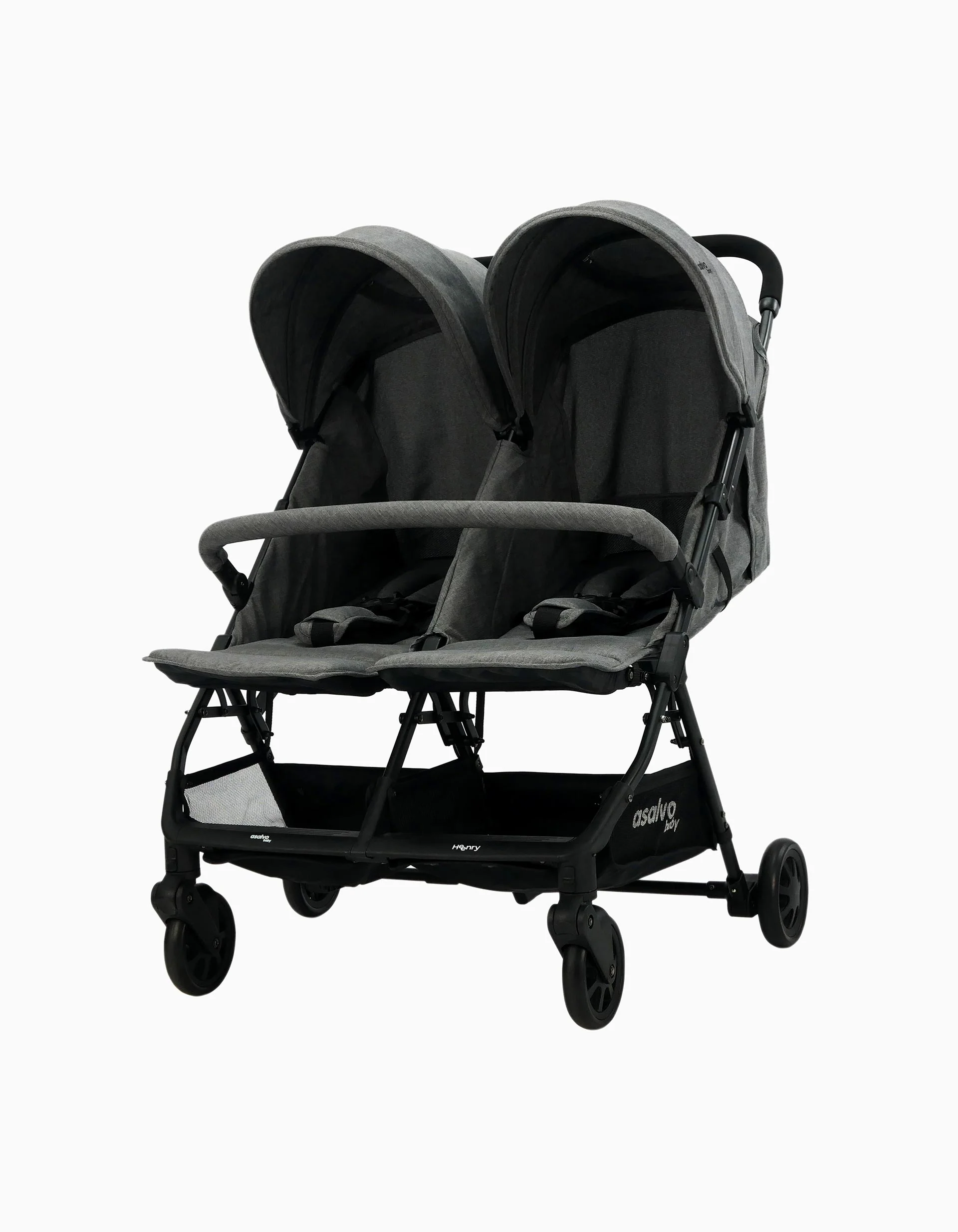 Twin Stroller Twins Henry Grey Asalvo - Image 5