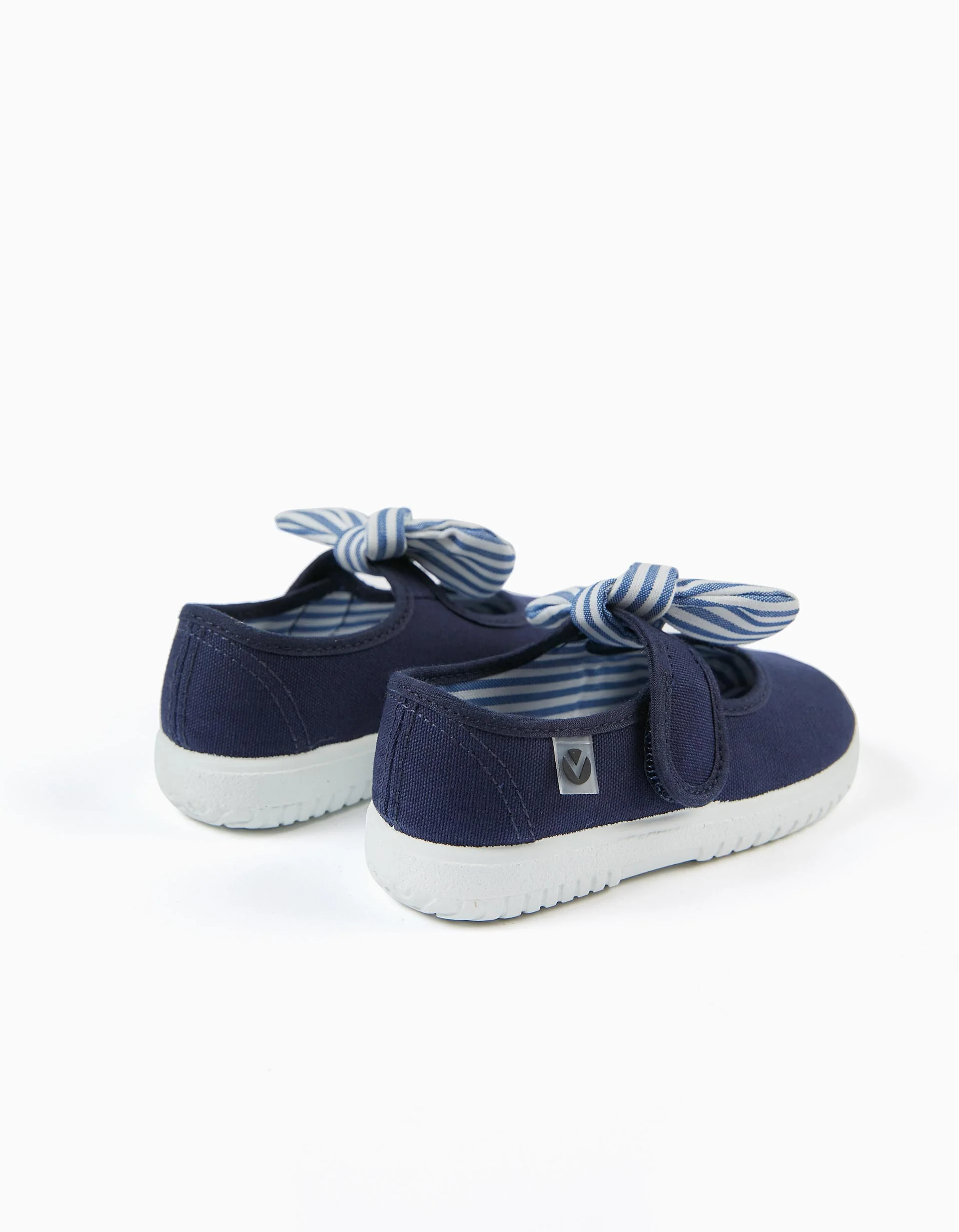Victoria Ballet Pumps for Babies and Girls, Dark Blue - Image 3