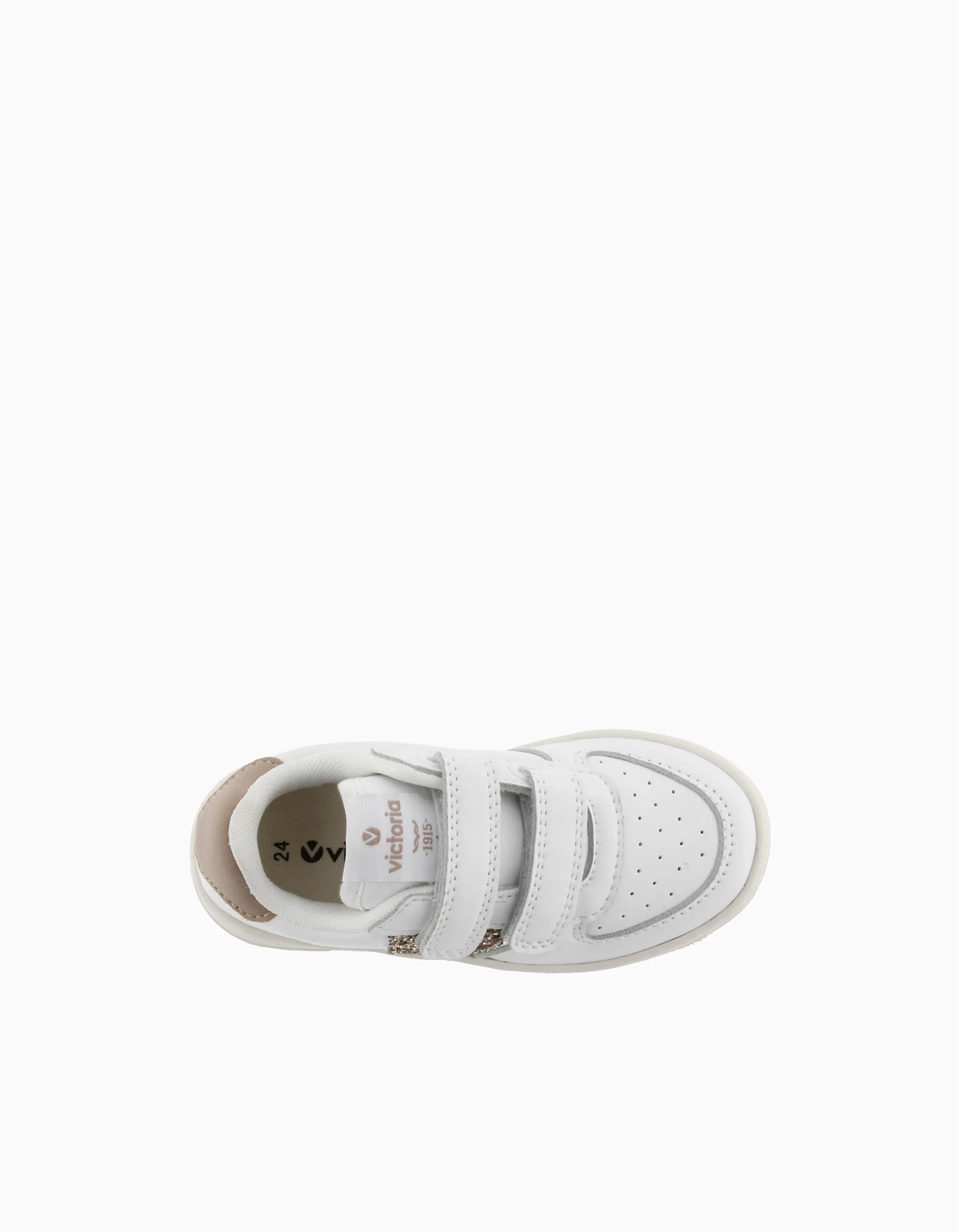 Victoria trainers with glitter for baby girls, white/golden - Image 4