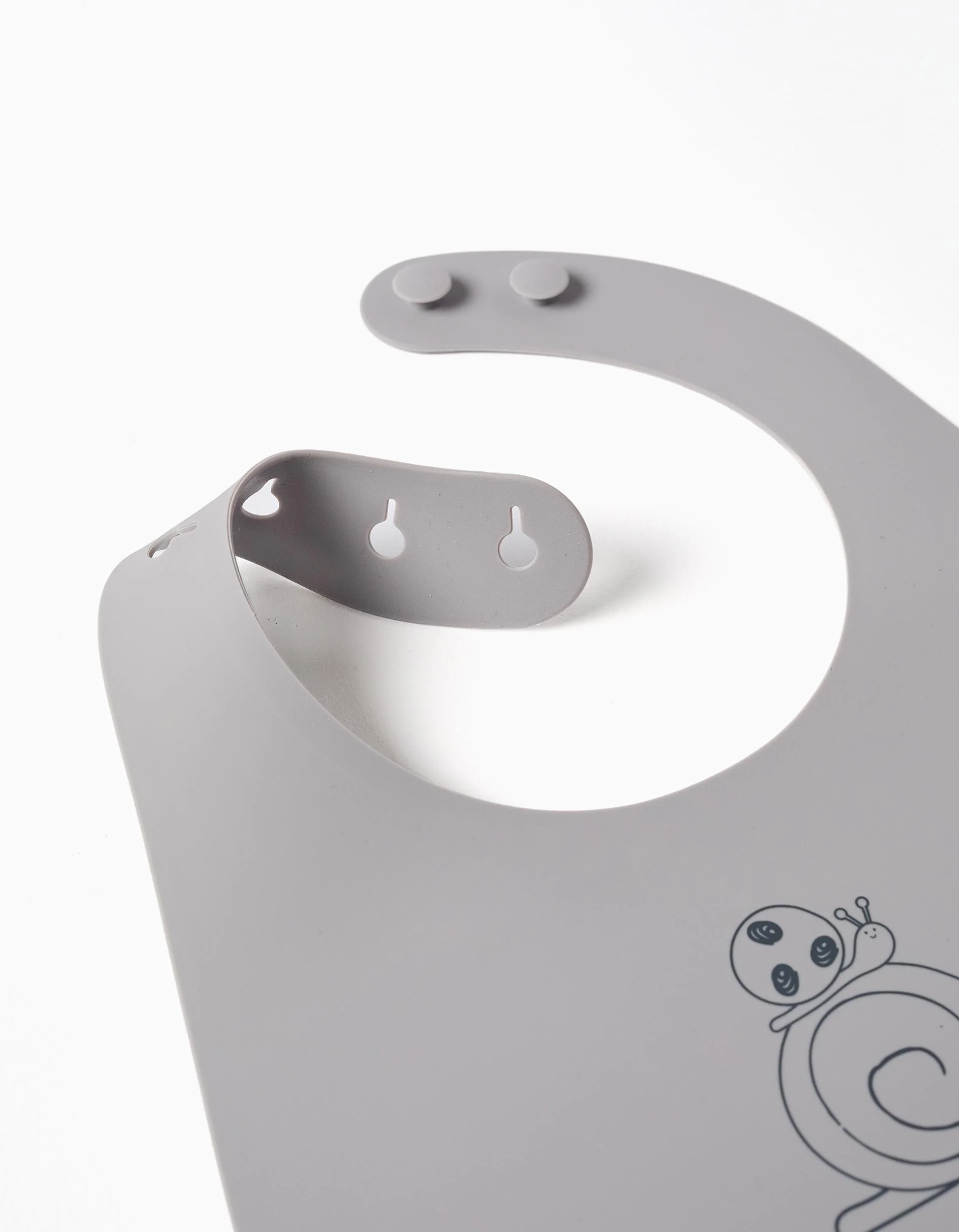 Waterproof Silicone Bib ZY Baby, Grey - Image 3