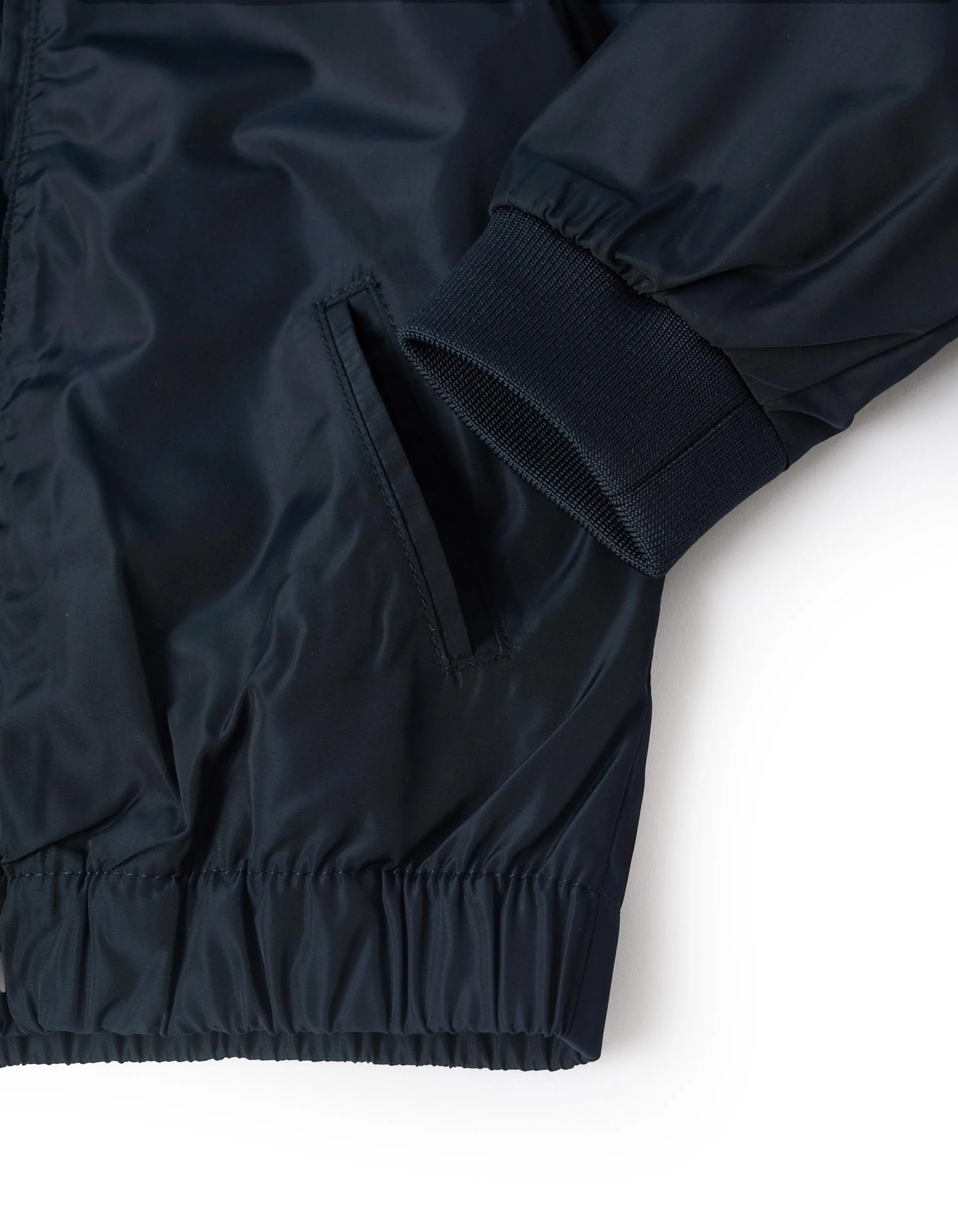 Windbreaker Jacket with Removable Hood for Baby Boys, Dark Blue - Image 6